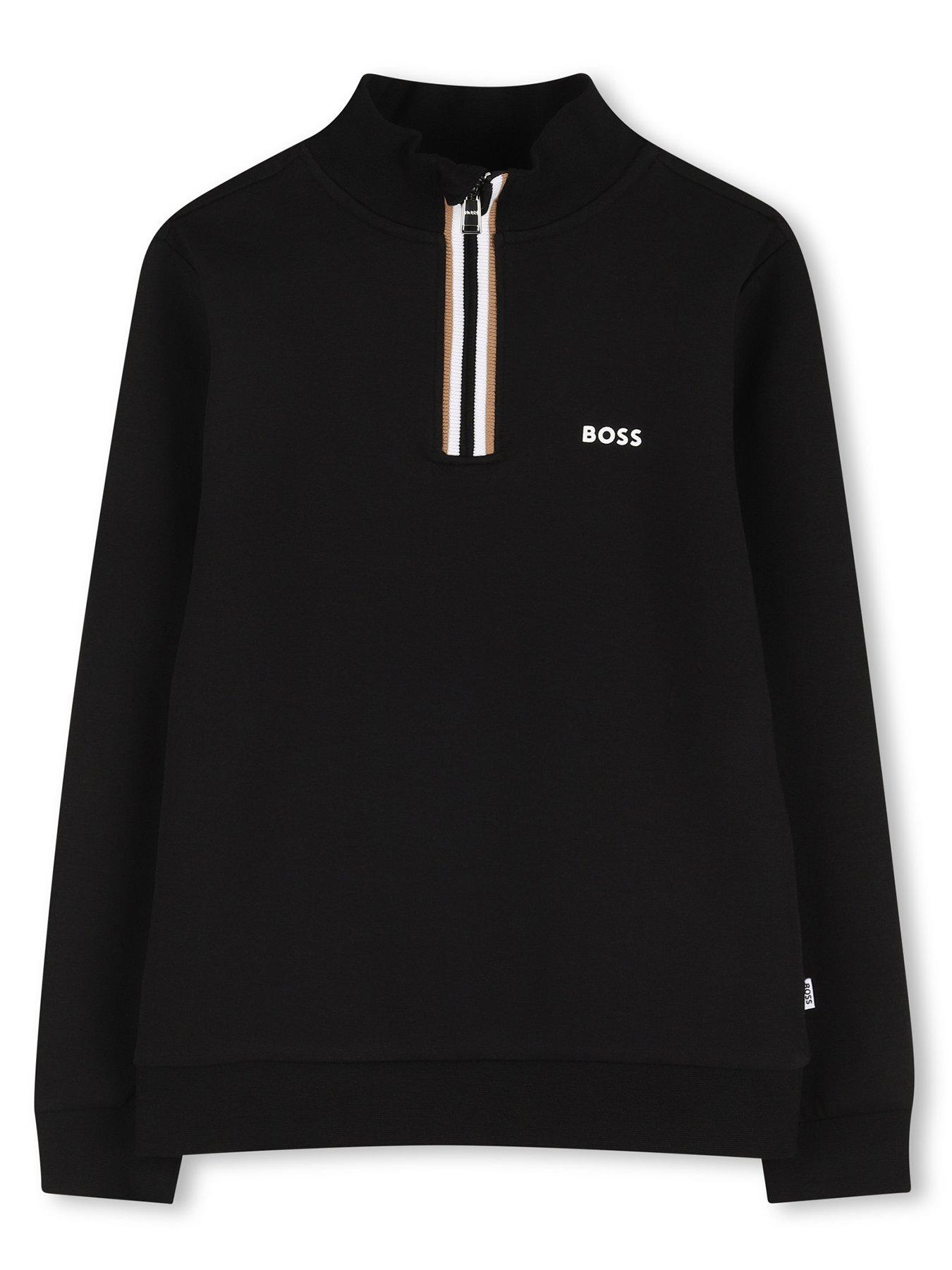 boss-boys-14-zip-sweat-top-black