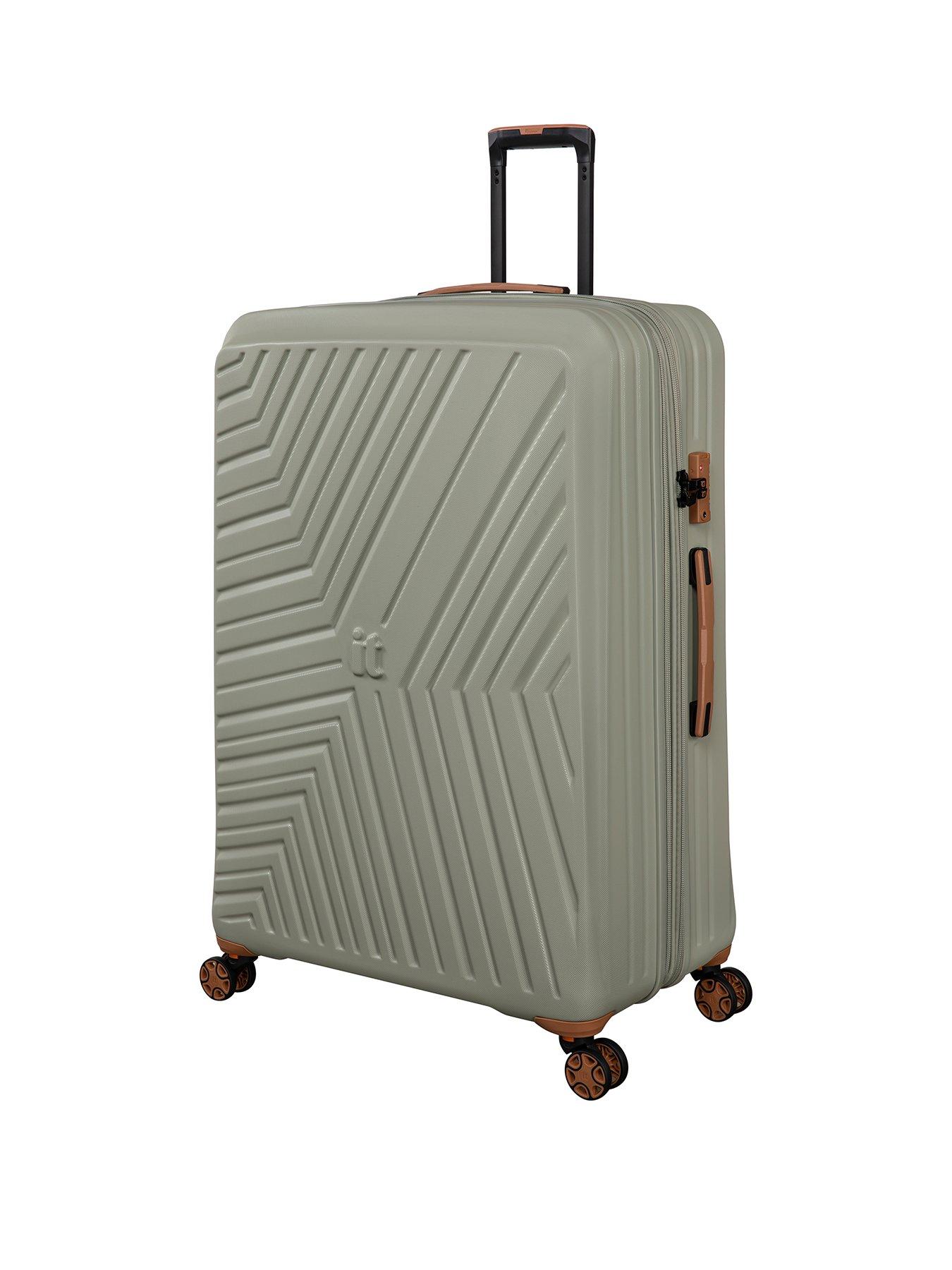 Image 1 of 7 of it Luggage Convertible Abbey Stone XXL Suitcase with Removeable Wheels