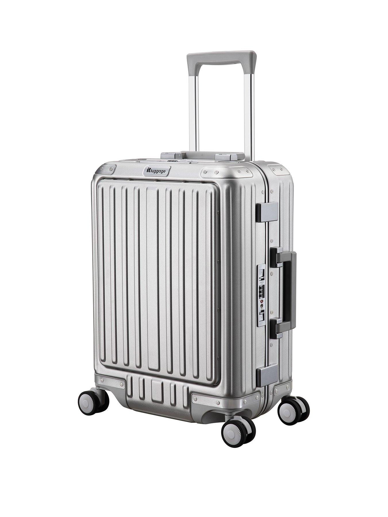 it Luggage Forcefield Silver Aluminium Cabin Suitcase