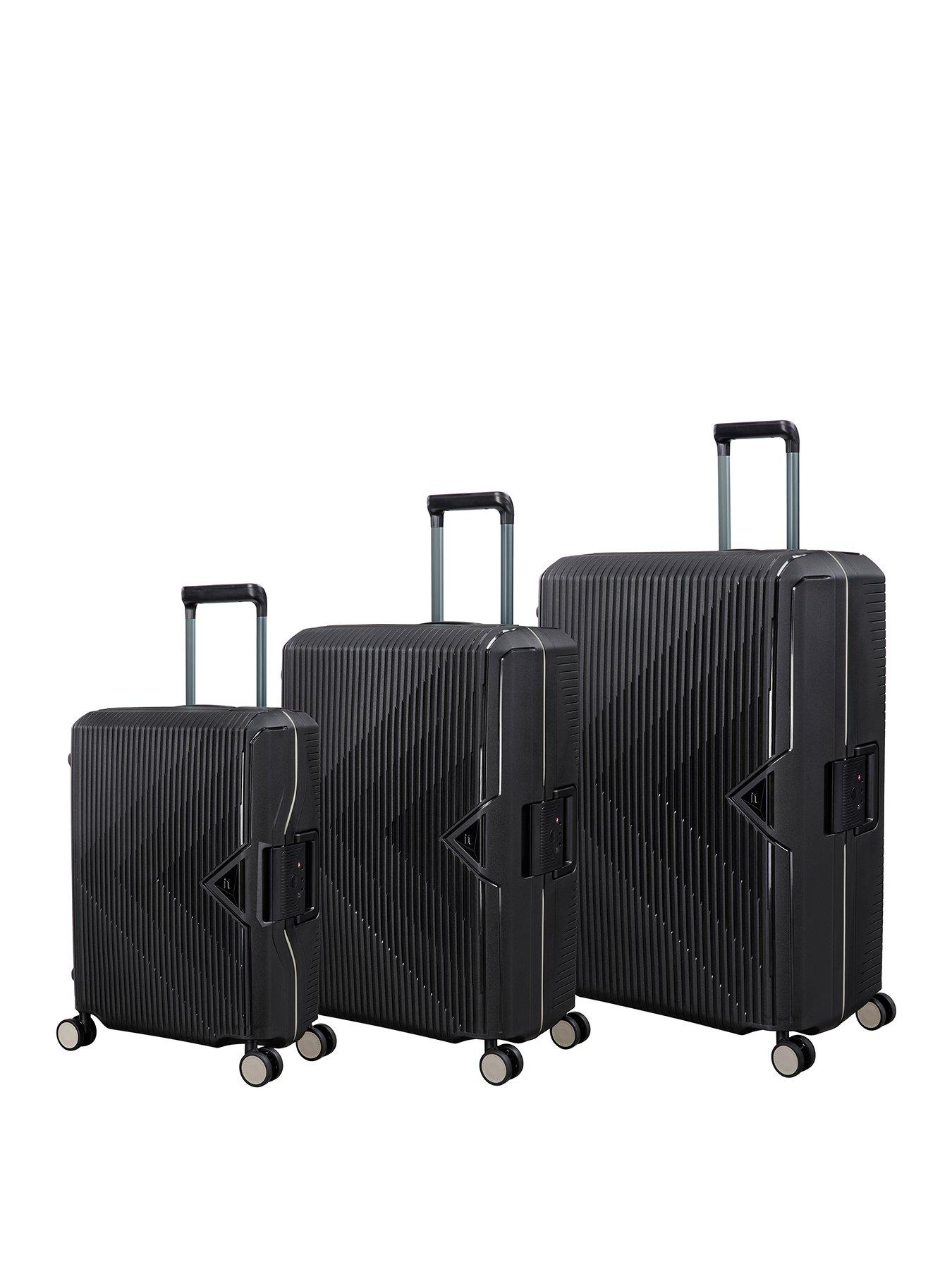 Image 1 of 7 of it Luggage Tenacious Black 3pc Suitcase Set