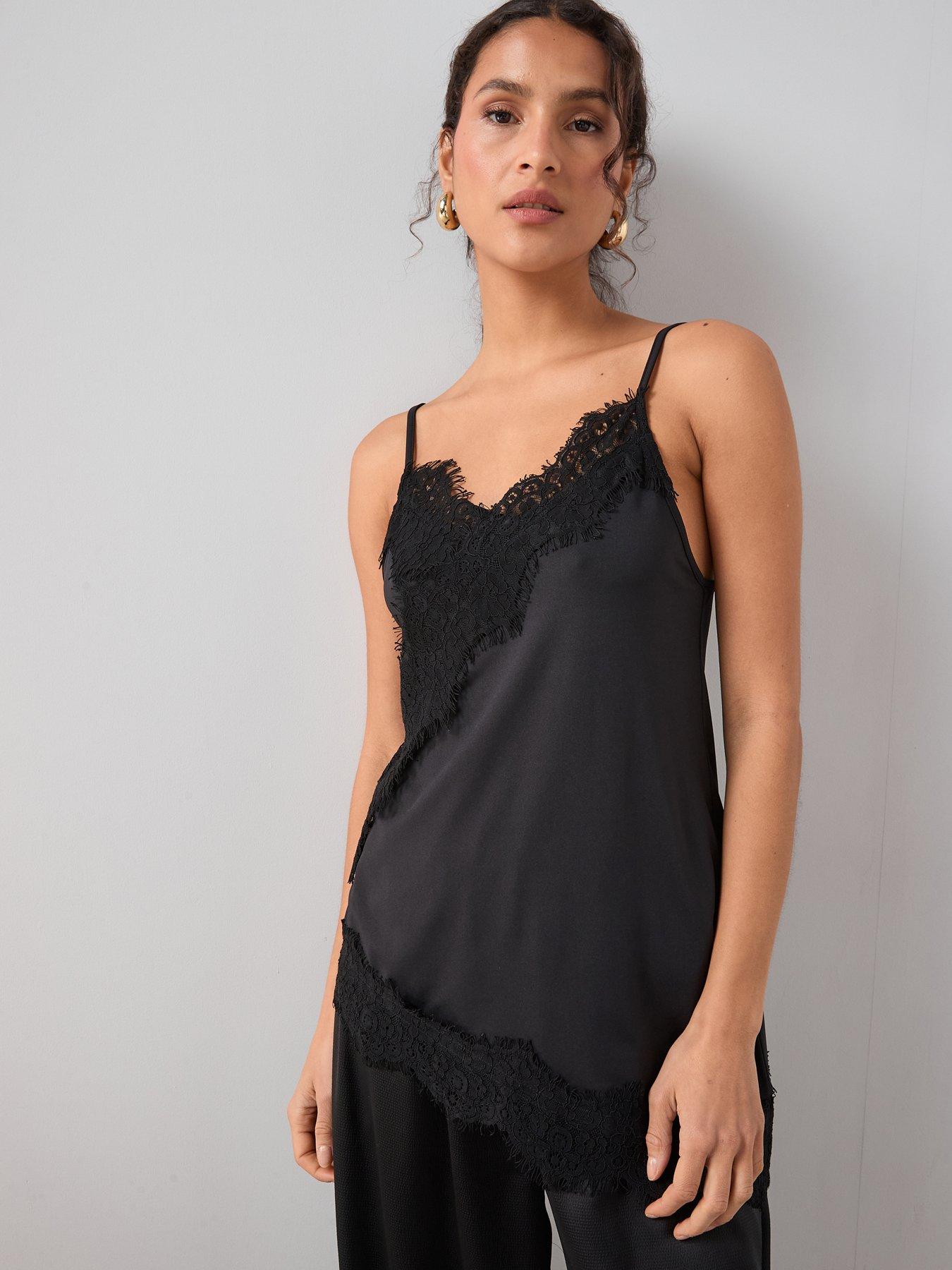 the-very-collection-asymmetric-lace-trim-cami-top-black