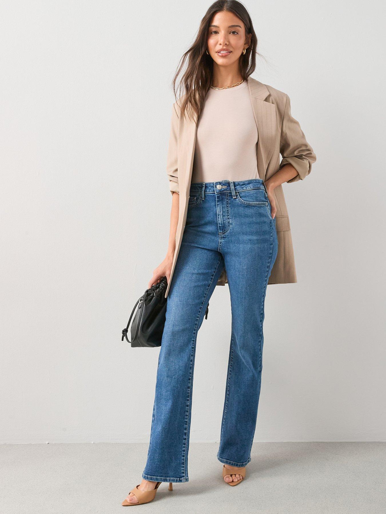 The Very Collection Slim Flare Jeans - Mid Wash