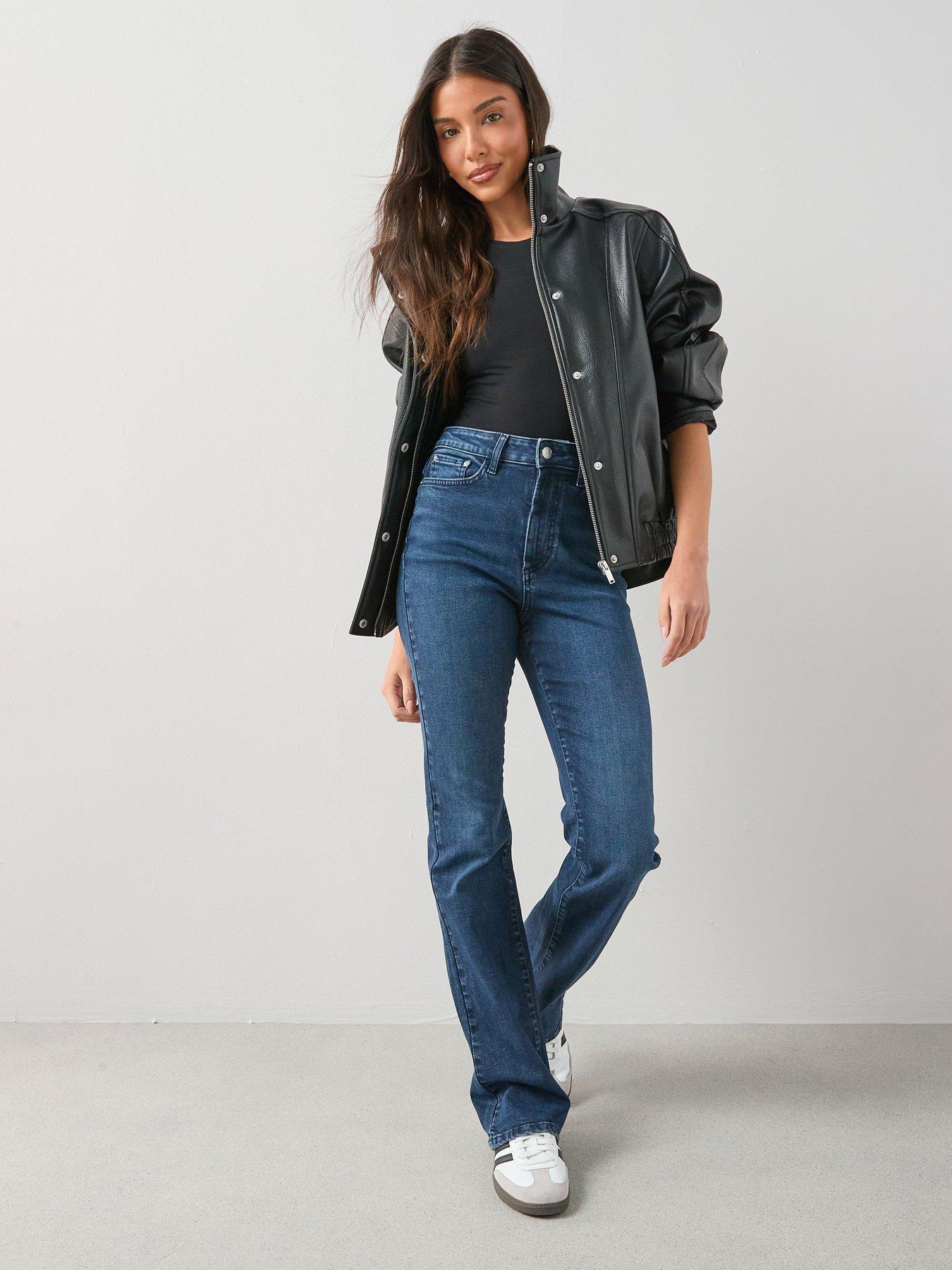 Image 1 of 7 of The Very Collection Slim Flare Jeans - Dark Wash