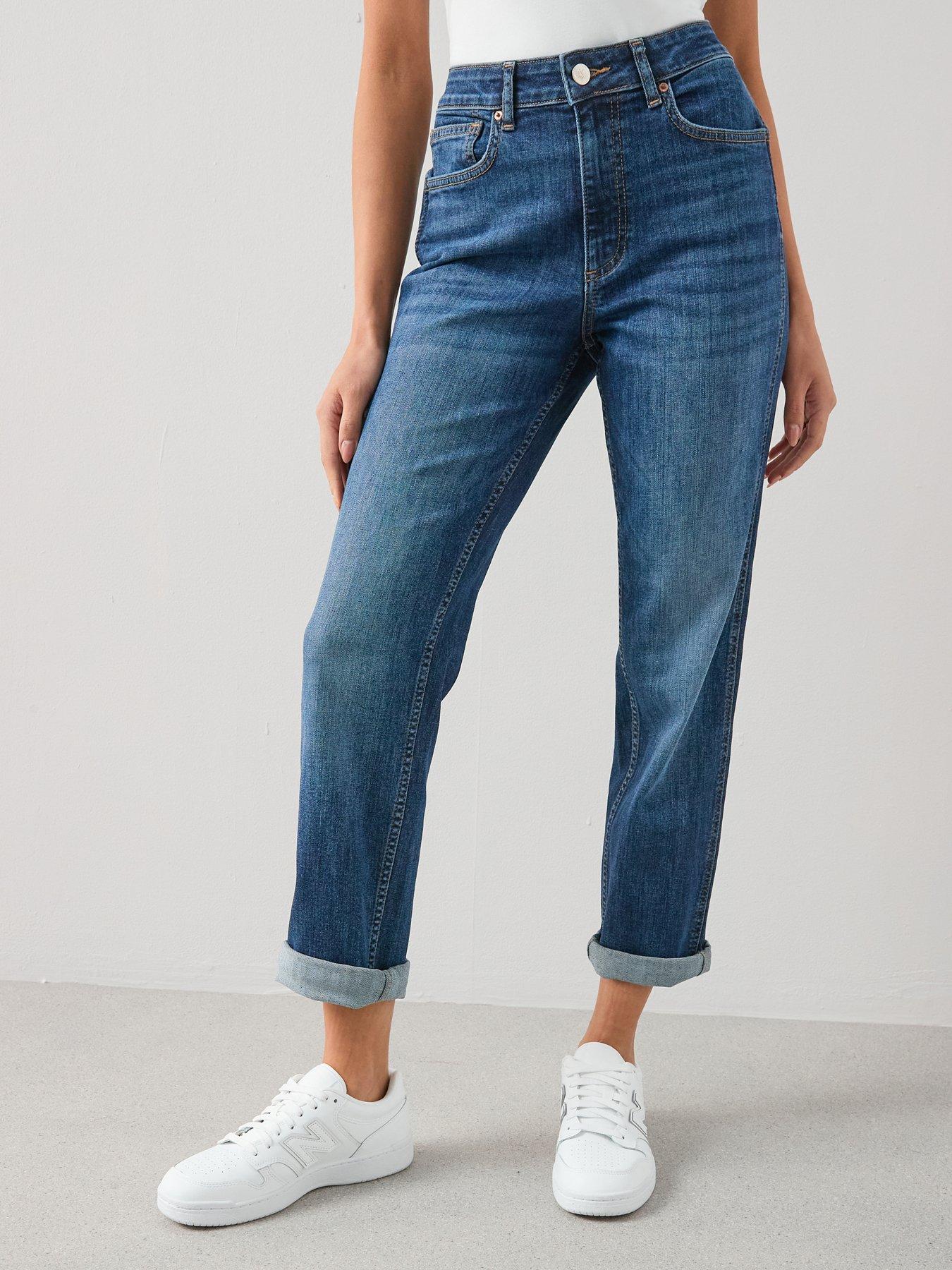The Very Collection Boyfriend Jeans With Stretch - Dark Wash