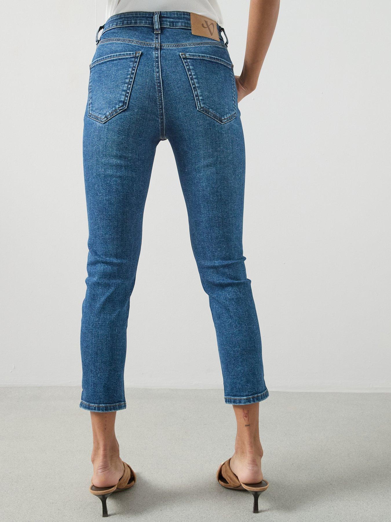 Image 2 of 7 of The Very Collection Denim Capri Jeans - Dark Wash