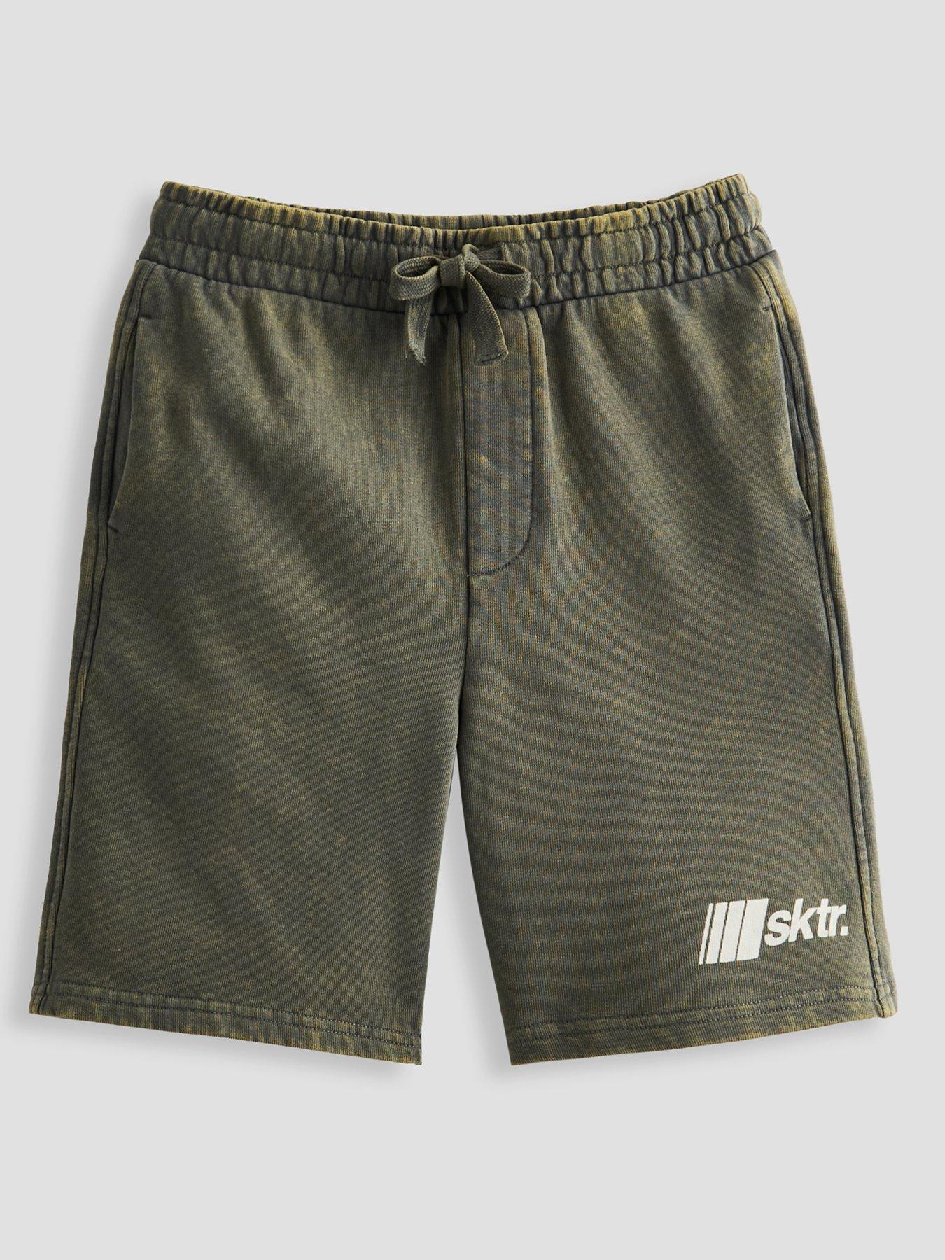 The Very Collection Boys Washed Graphic Detail Shorts - Grey