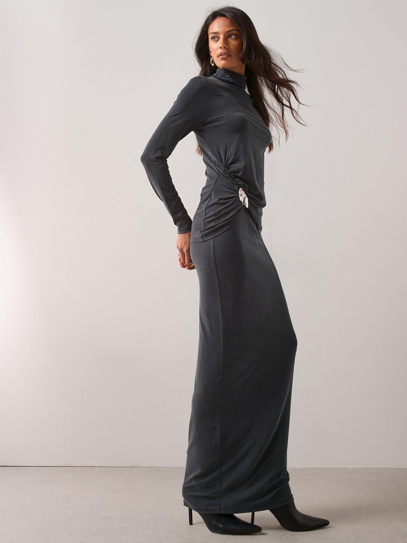 the-very-collection-maxi-column-skirt-co-ord-grey