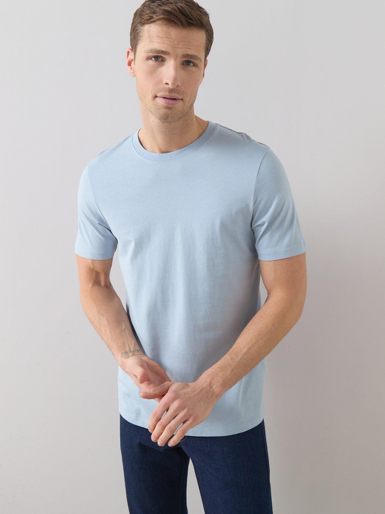 The Very Collection Pure Cotton Essentials Crew Neck T-shirt - Blue