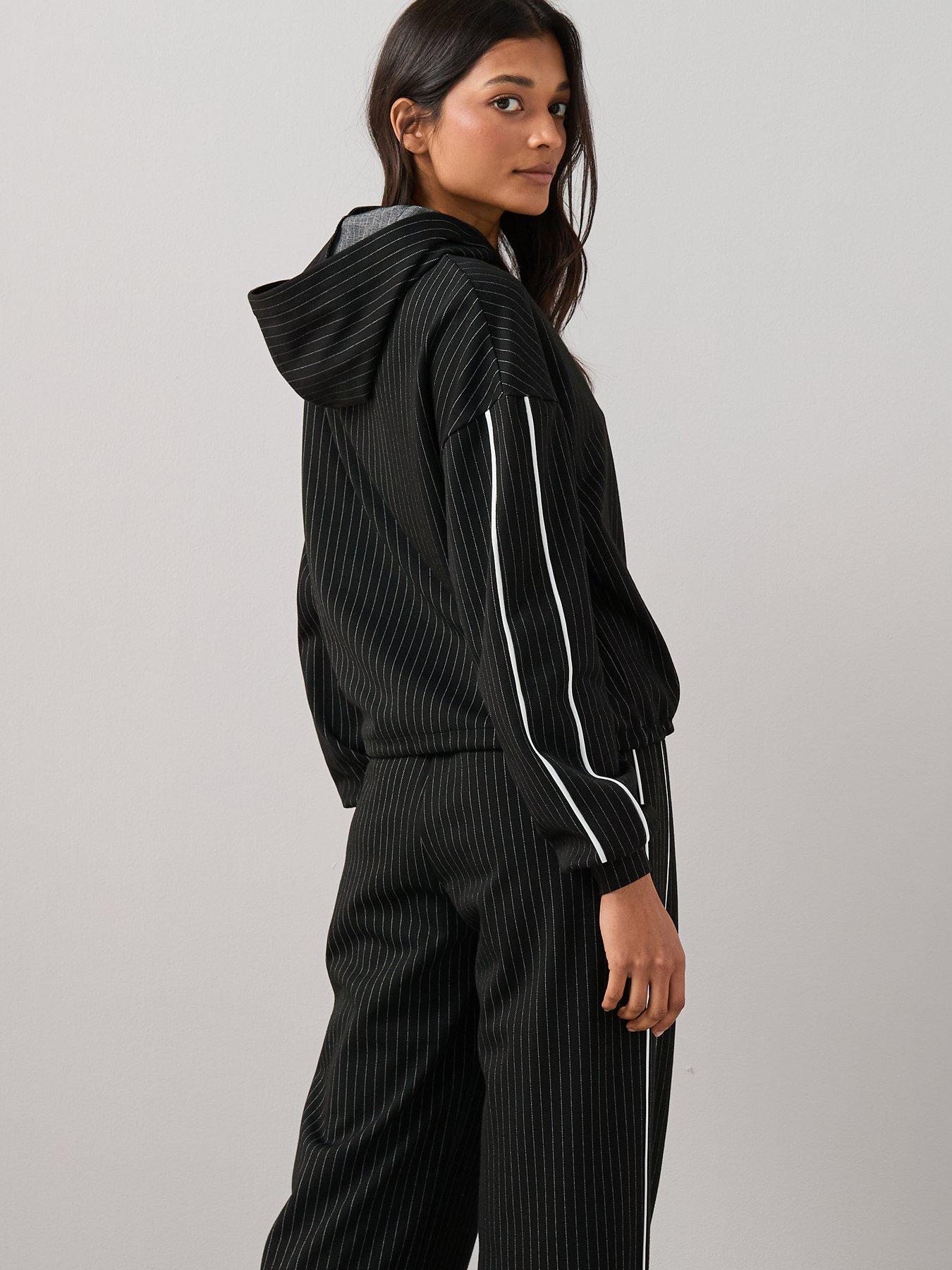 the-very-collection-side-stripe-mono-tie-hem-hoodie-co-ord-blackstillFront
