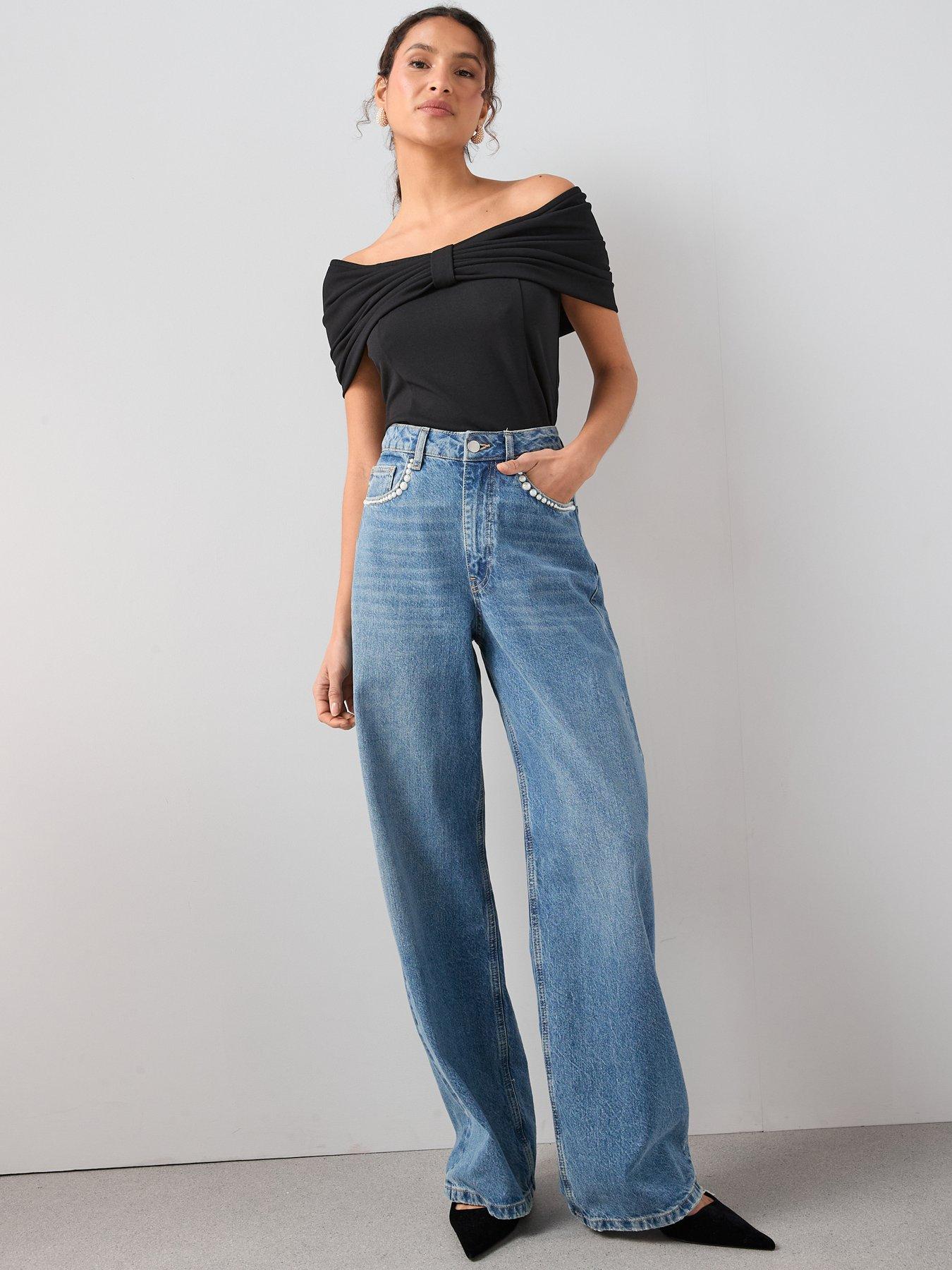 the-very-collection-bardot-bow-fitted-top-blackdetail