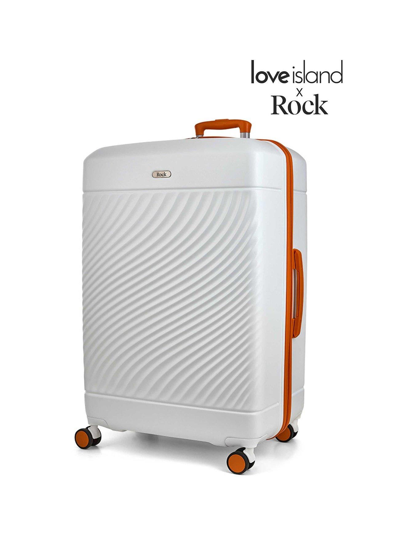Rock Luggage Love Island White/Orange Large Suitcase