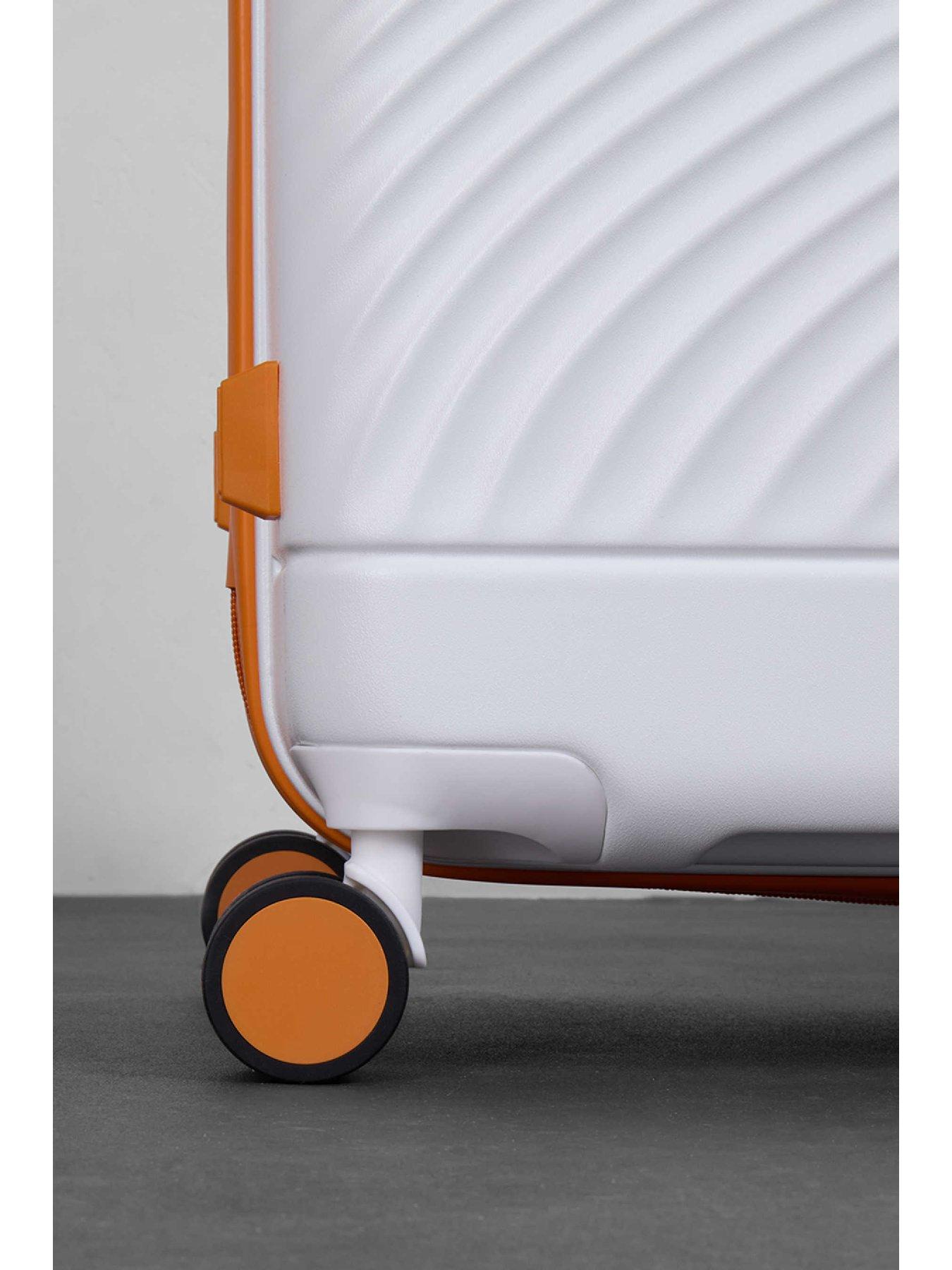 Image 4 of 7 of Rock Luggage Love Island White/Orange Large Suitcase