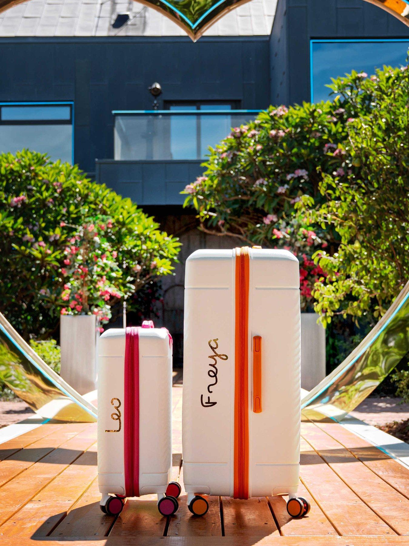 Rock Luggage Love Island White/Orange Cabin Suitcase