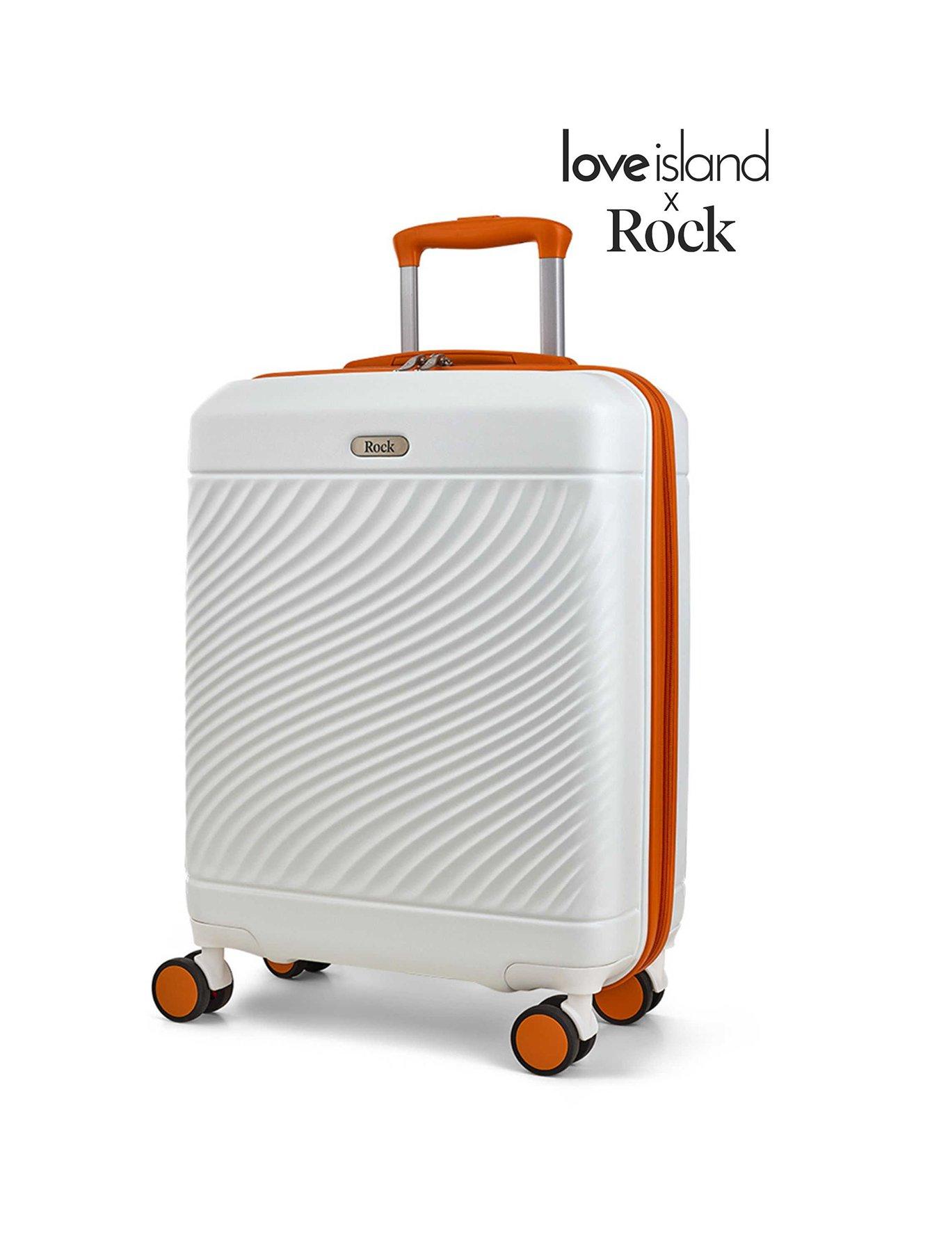 Rock Luggage Love Island White/Orange Cabin Suitcase