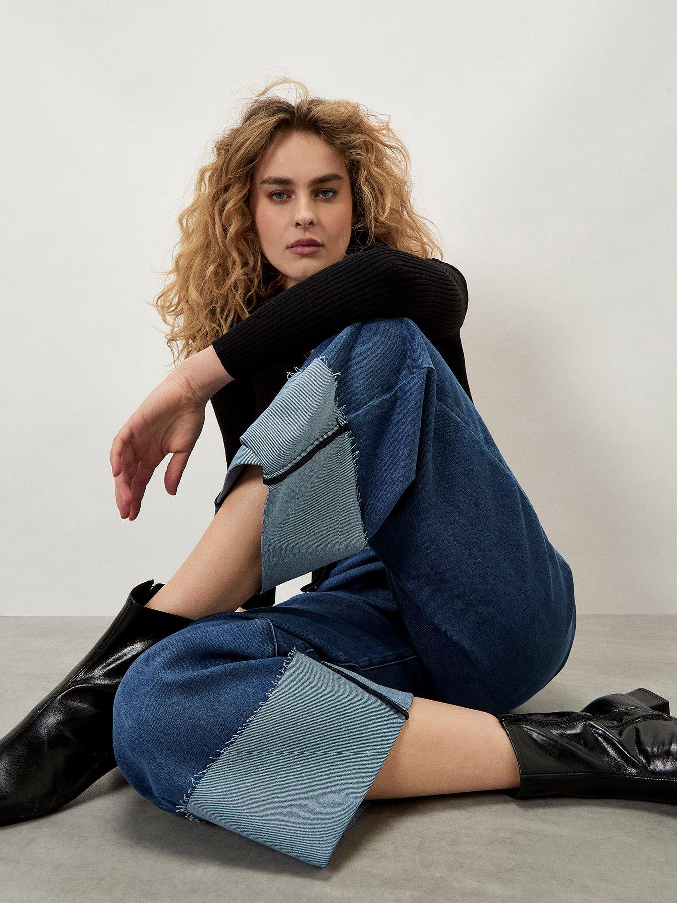 Image 7 of 7 of Apricot Ikeda Straight Leg Jean - Blue