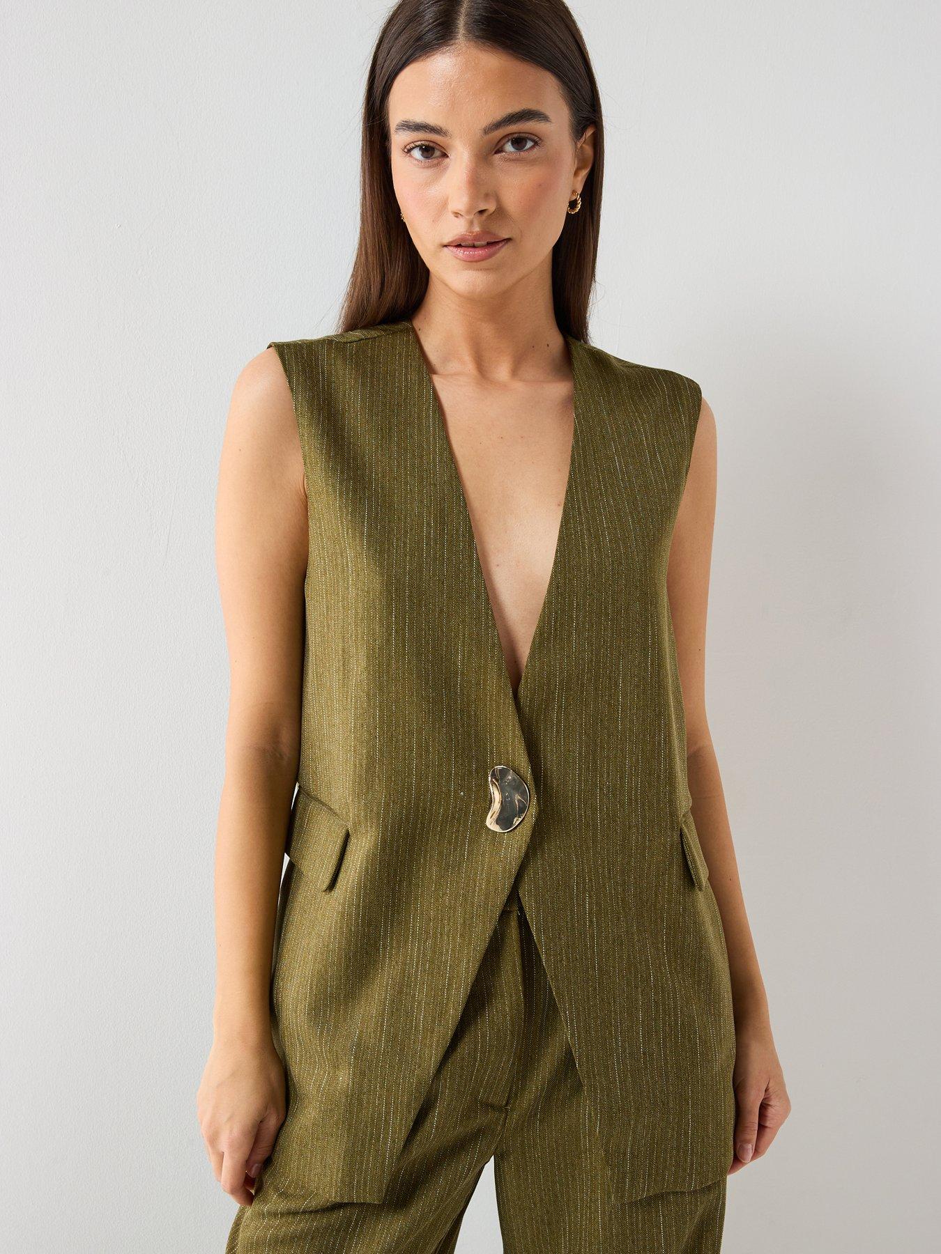 vero-moda-tailored-longline-waistcoat-green