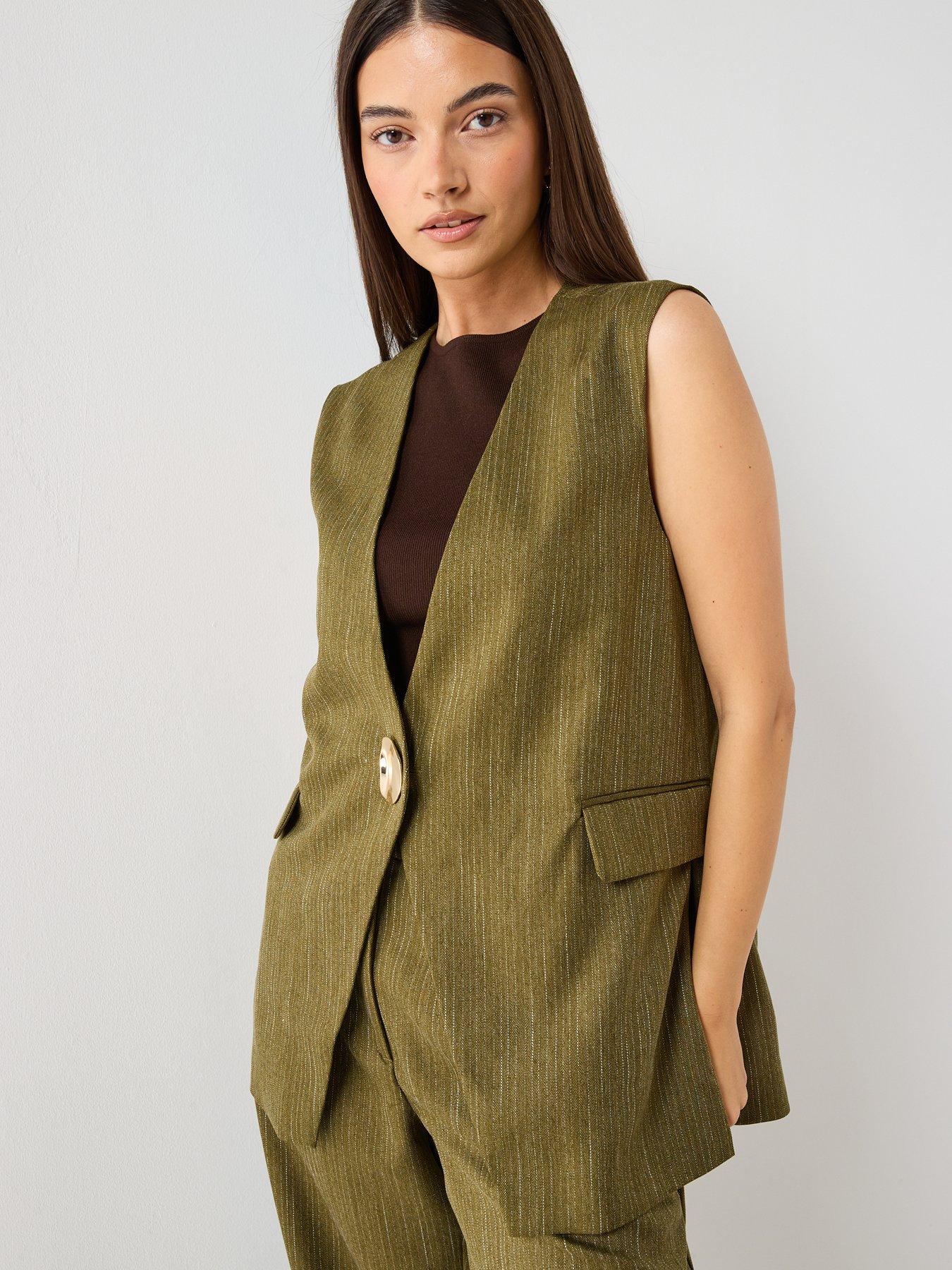 vero-moda-tailored-longline-waistcoat-greendetail