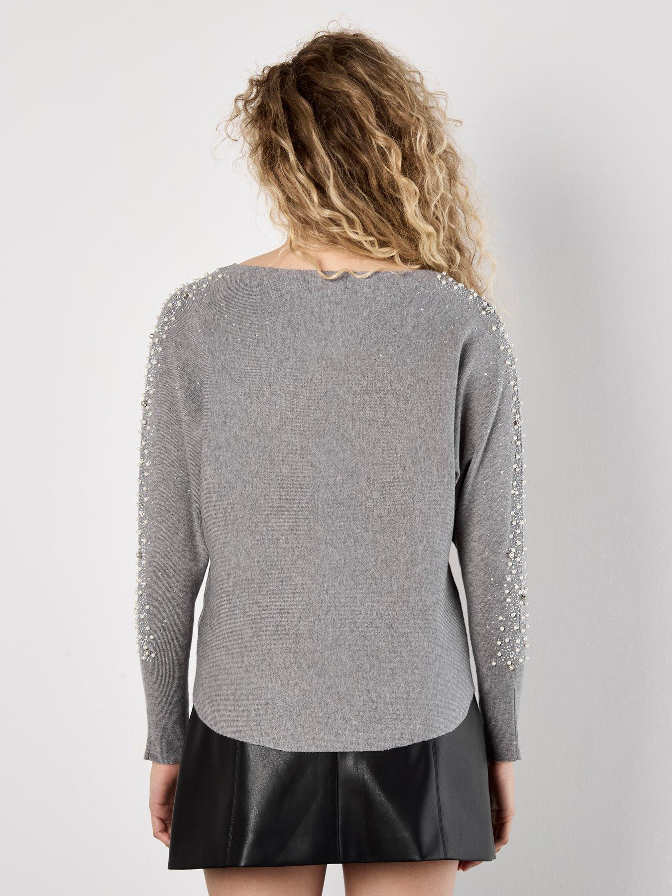 apricot-pearls-stud-gems-batwing-jumper-blackstillFront