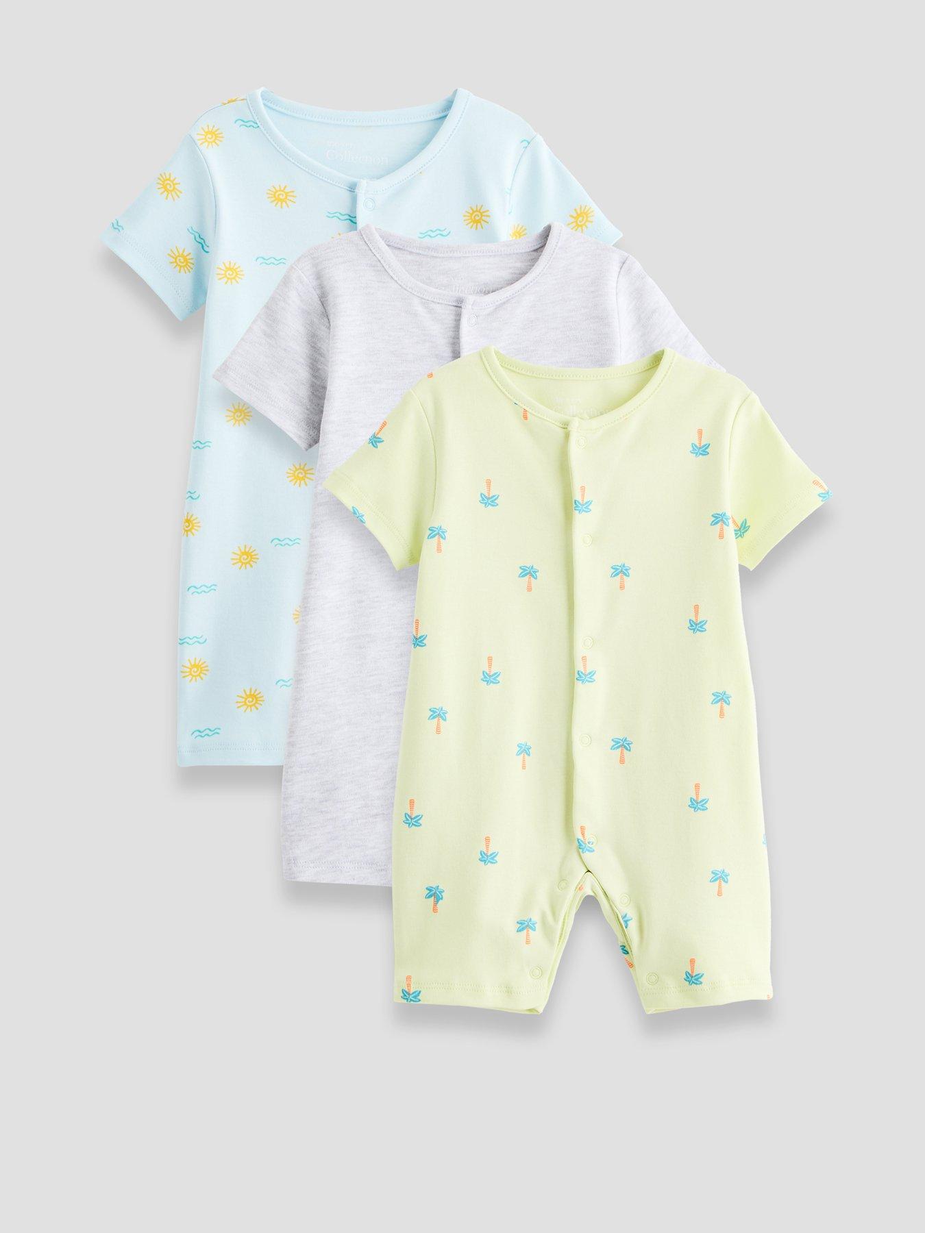 Image 1 of 5 of The Very Collection 3 Pack Summer Rompersuits