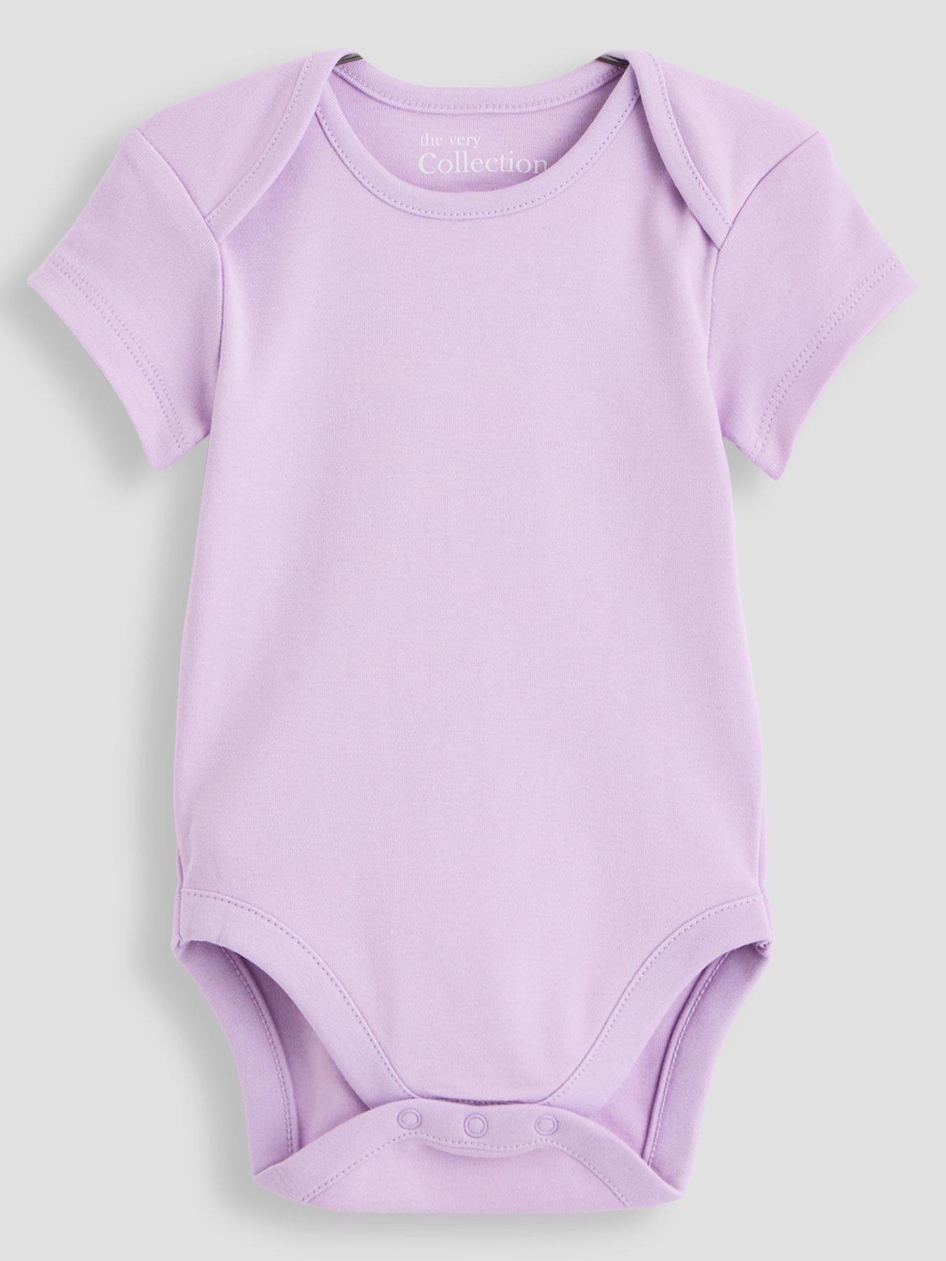 Image 3 of 5 of The Very Collection Baby Girls 5 Pack Core Short Sleeve Bodysuits