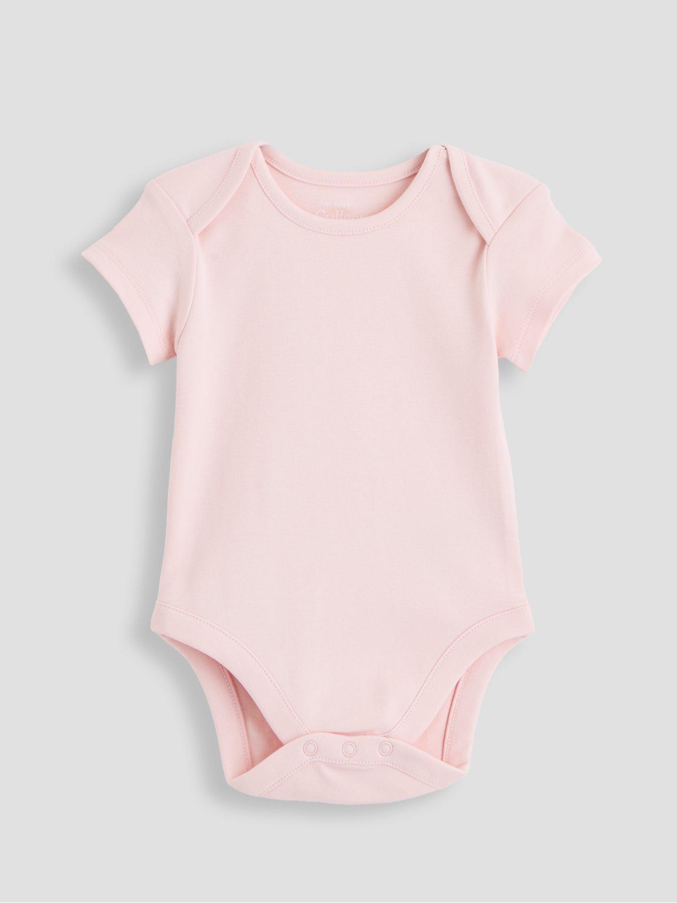 Image 4 of 5 of The Very Collection Baby Girls 5 Pack Core Short Sleeve Bodysuits