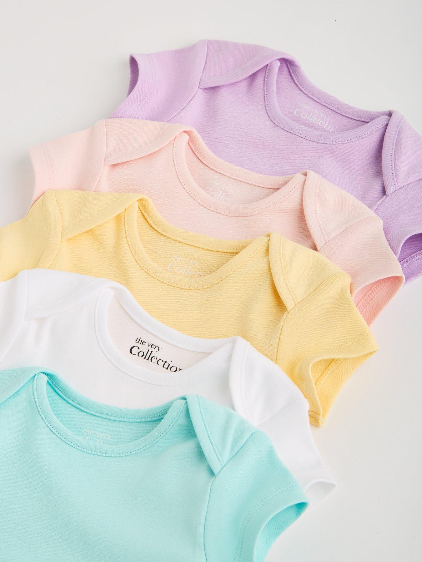 Image 5 of 5 of The Very Collection Baby Girls 5 Pack Core Short Sleeve Bodysuits