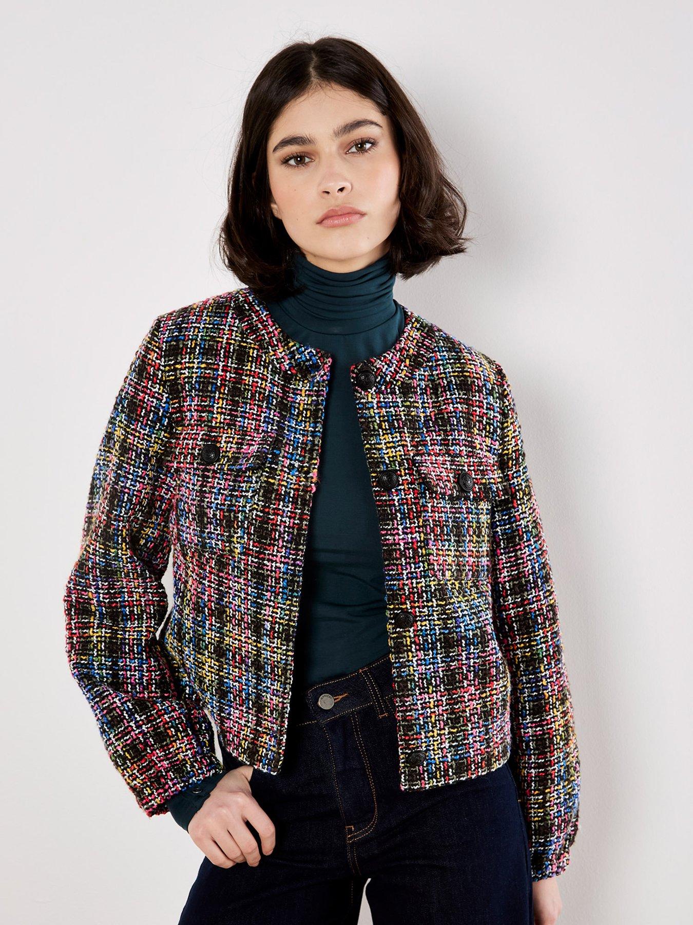 Apricot Multicolour Tweed Jacket
