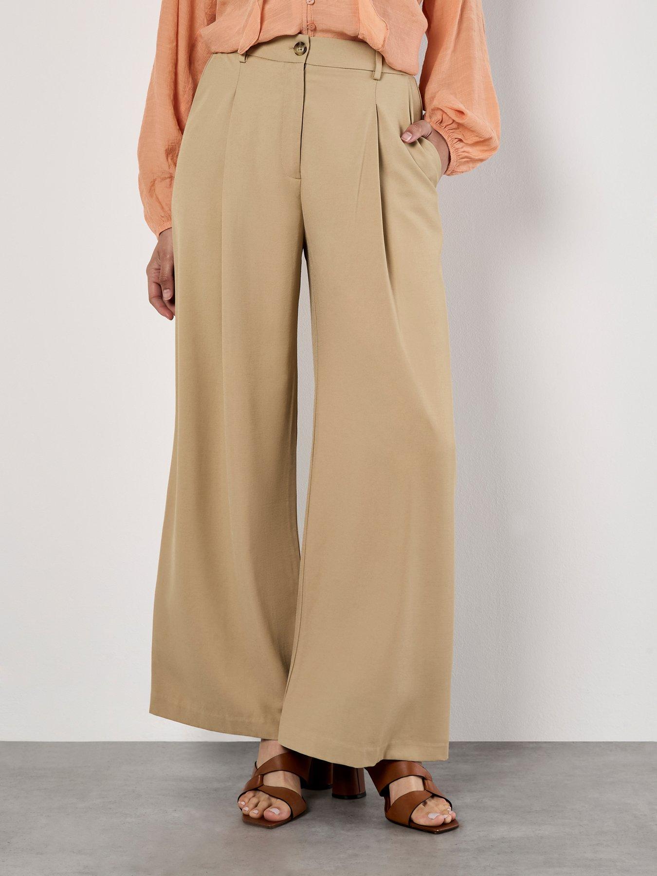 Apricot Tailored Wide Leg Trouser - Red