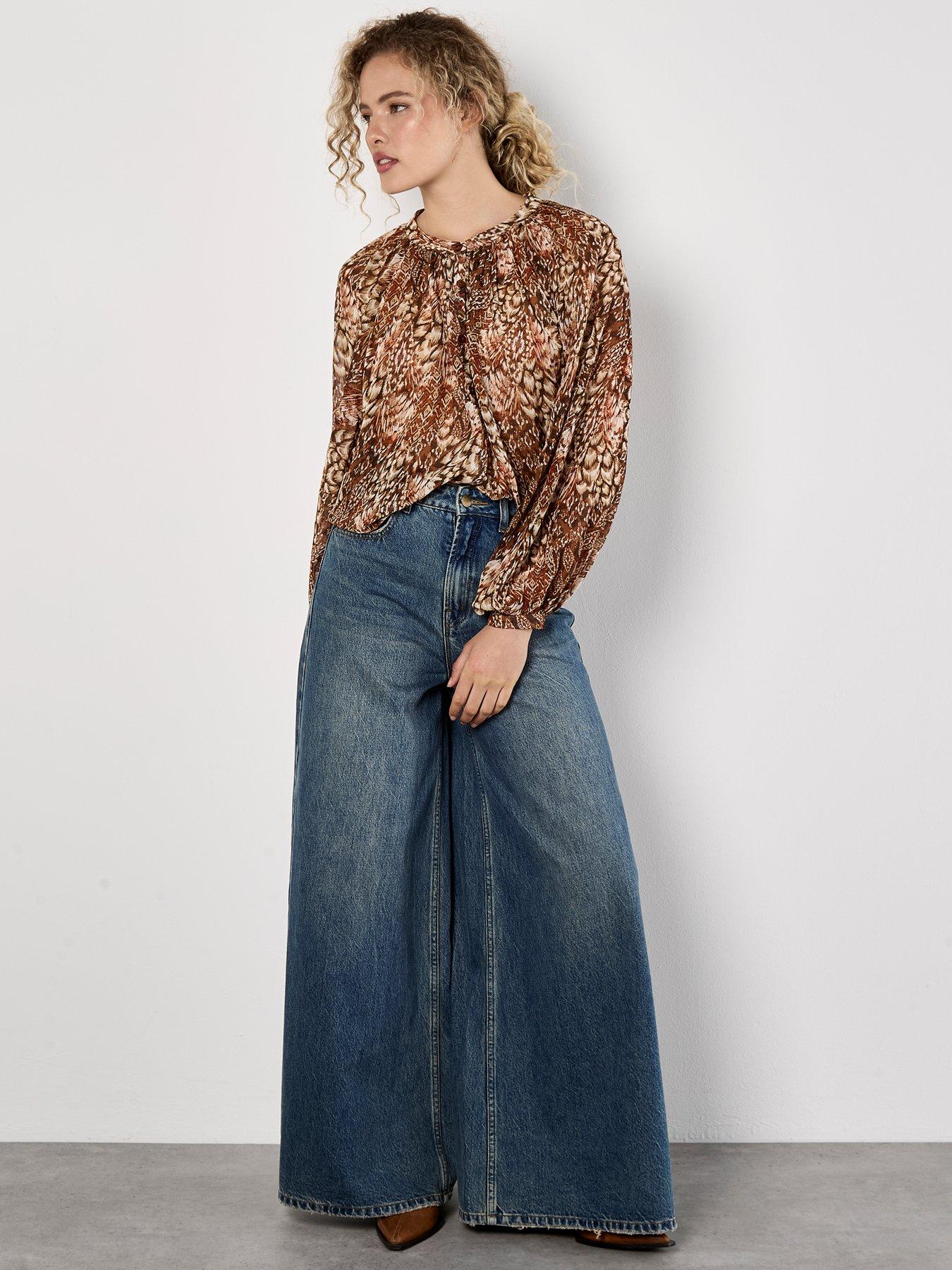 apricot-feather-patchwork-chiffon-top-greenback