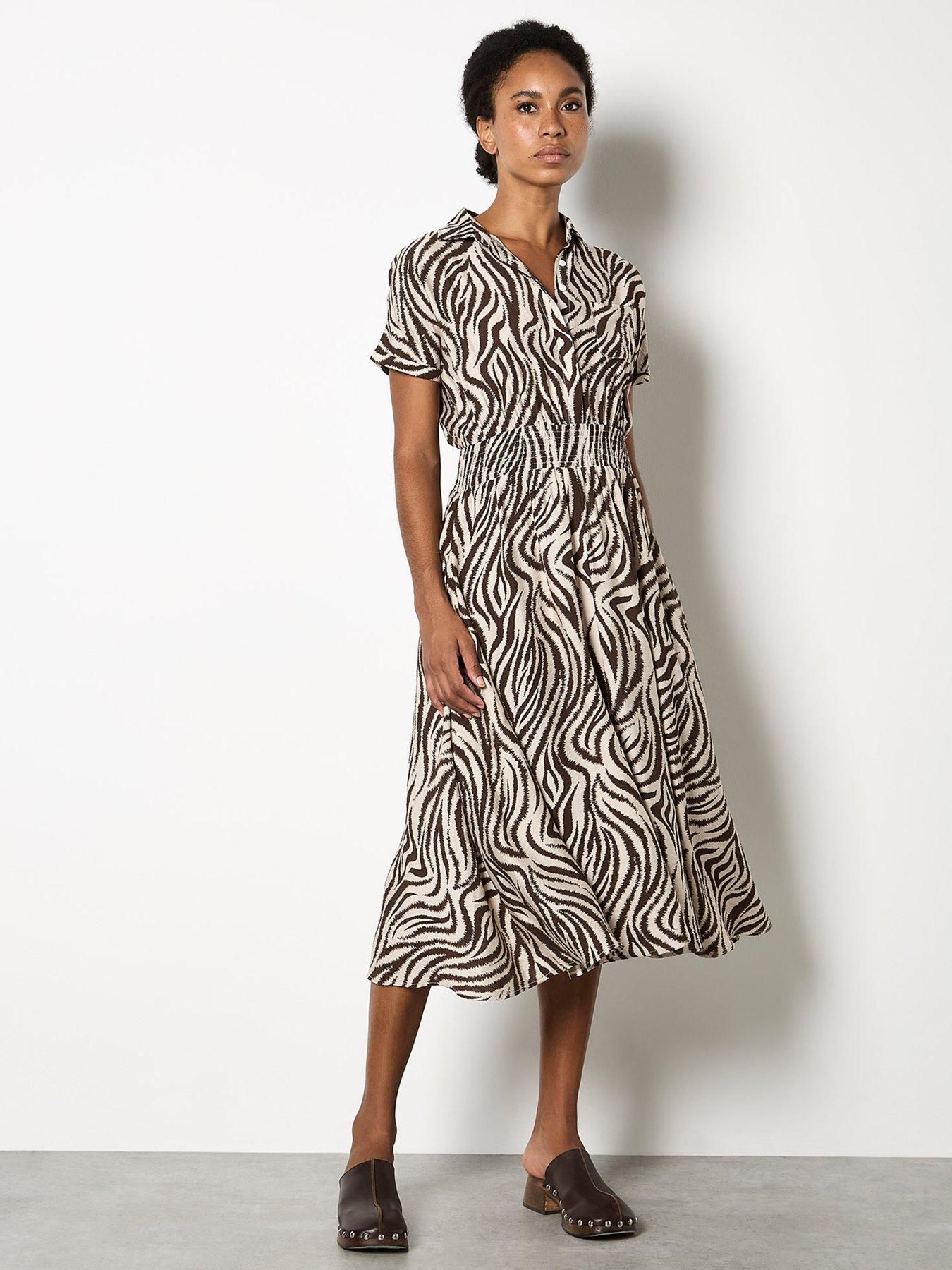 apricot-ikat-zebra-midi-shirt-dress-khaki