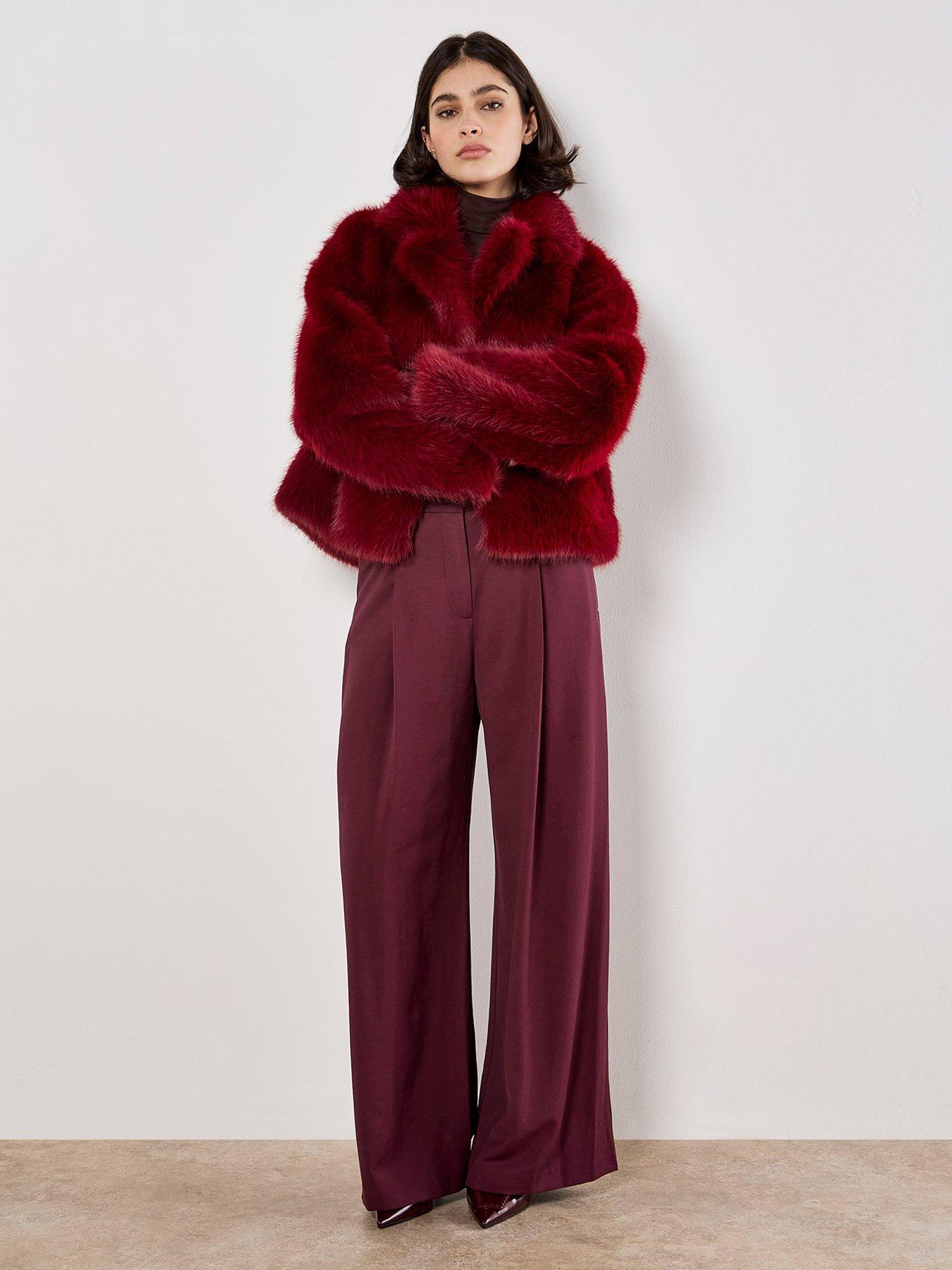 apricot-faux-fur-collar-short-coat-redback