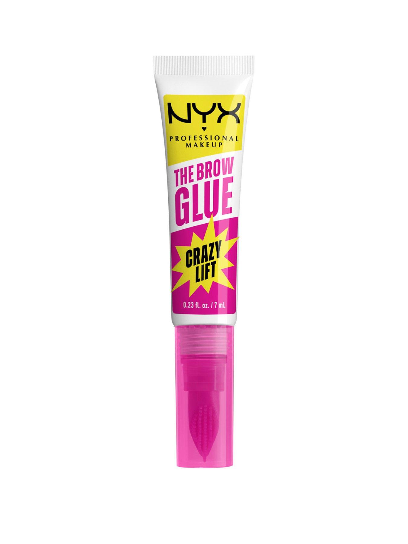 NYX PROFESSIONAL MAKEUP NYX Professional Makeup The Brow Glue Crazy Lift, Brow Lamination Gel, up to 24H Strong Hold, Built-In Styling Comb, Transparent