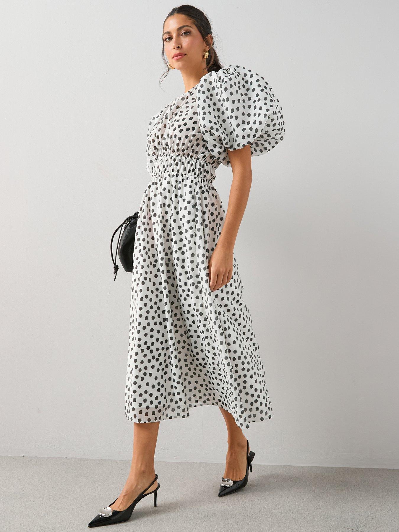 The Very Collection Puff Sleeve Midaxi Dress