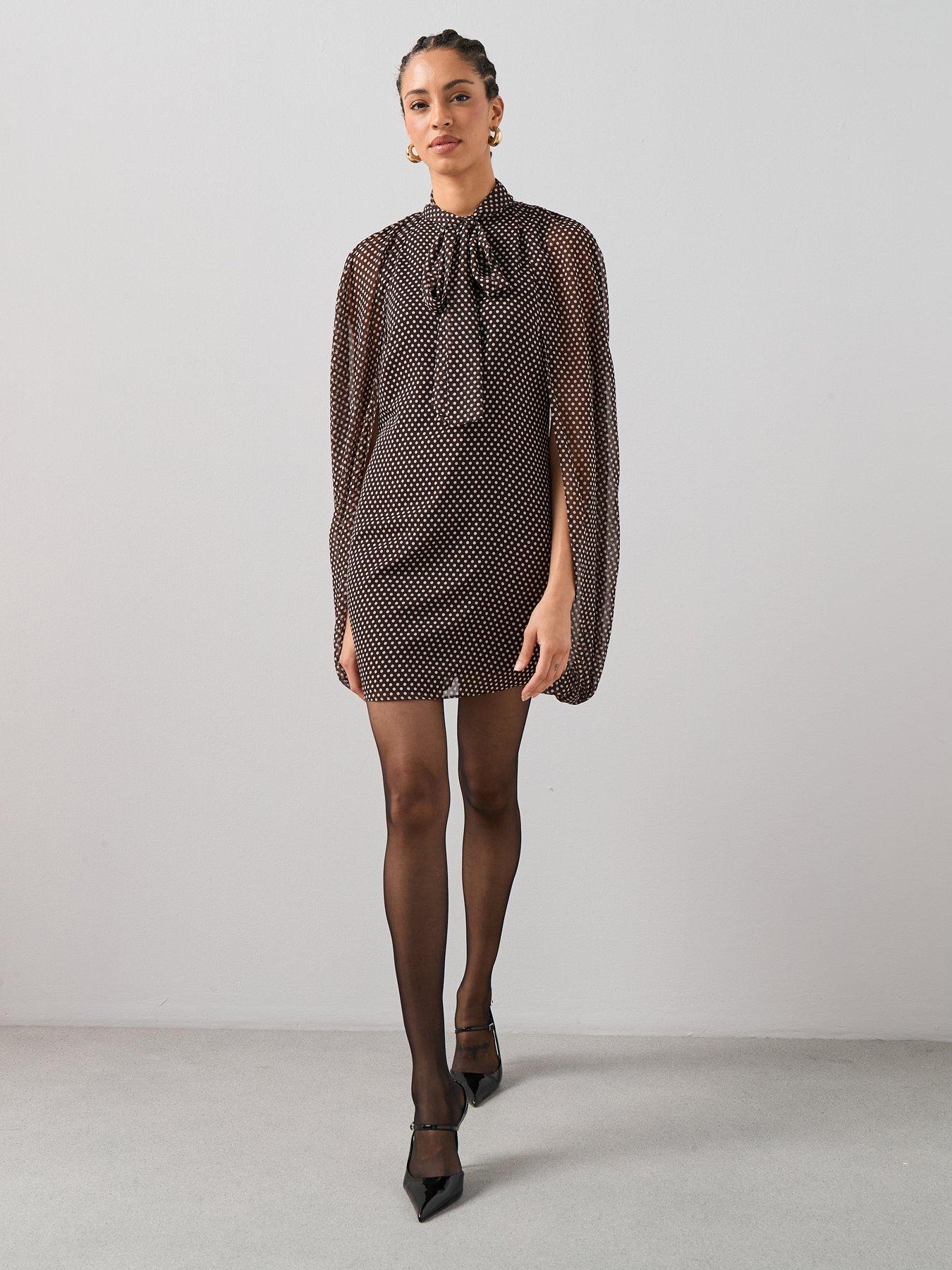 the-very-collection-pussybow-cape-sleeve-mini-dress-print