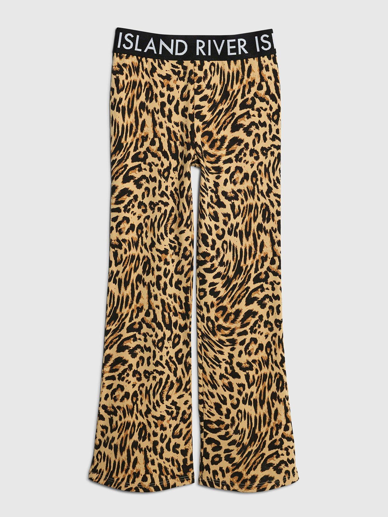 river-island-older-girls-leopard-waistband-kickflare-leggings-beige