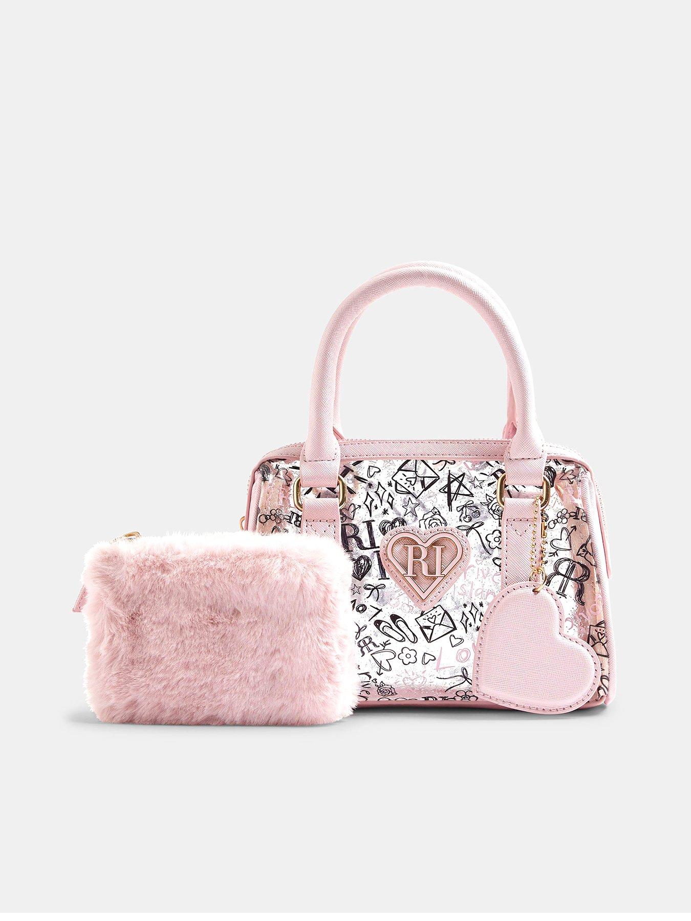 river-island-older-girls-jelly-graffiti-bowler-bag-pink