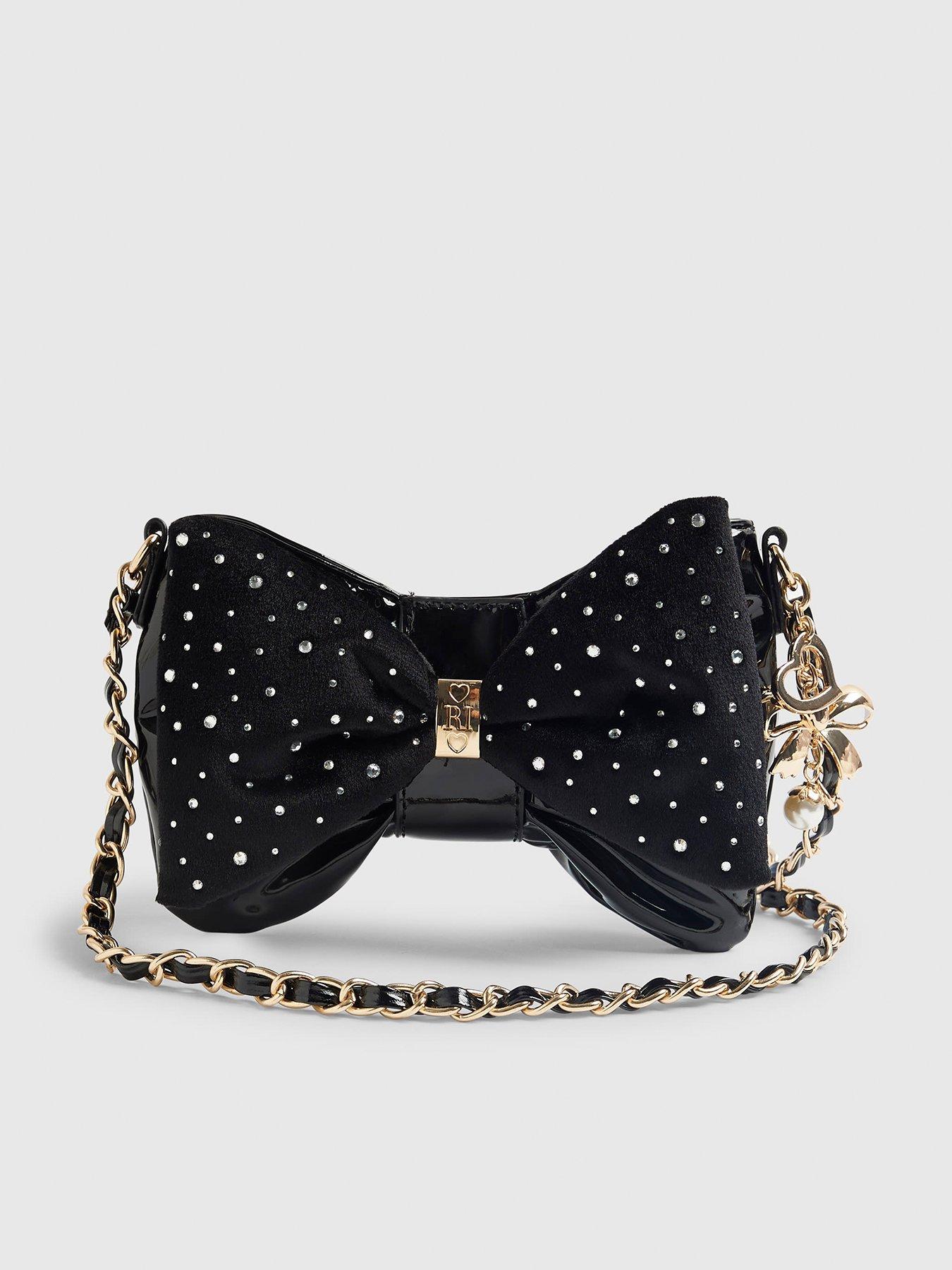 River Island Older Girls Diamante Cross Body Bag - Black