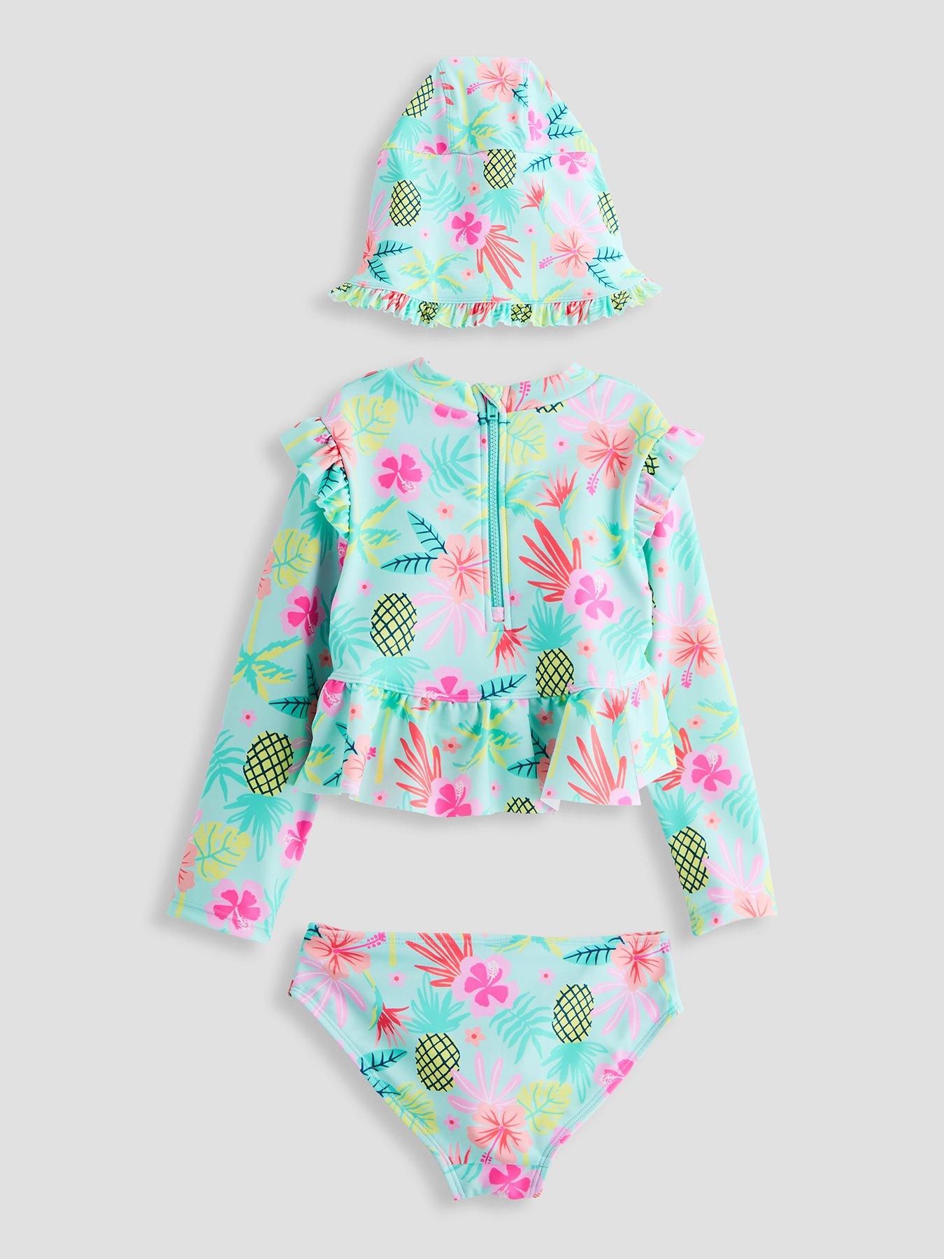 Image 2 of 4 of The Very Collection Girls Tropical 2 Piece Frill Sunsafe - Multi