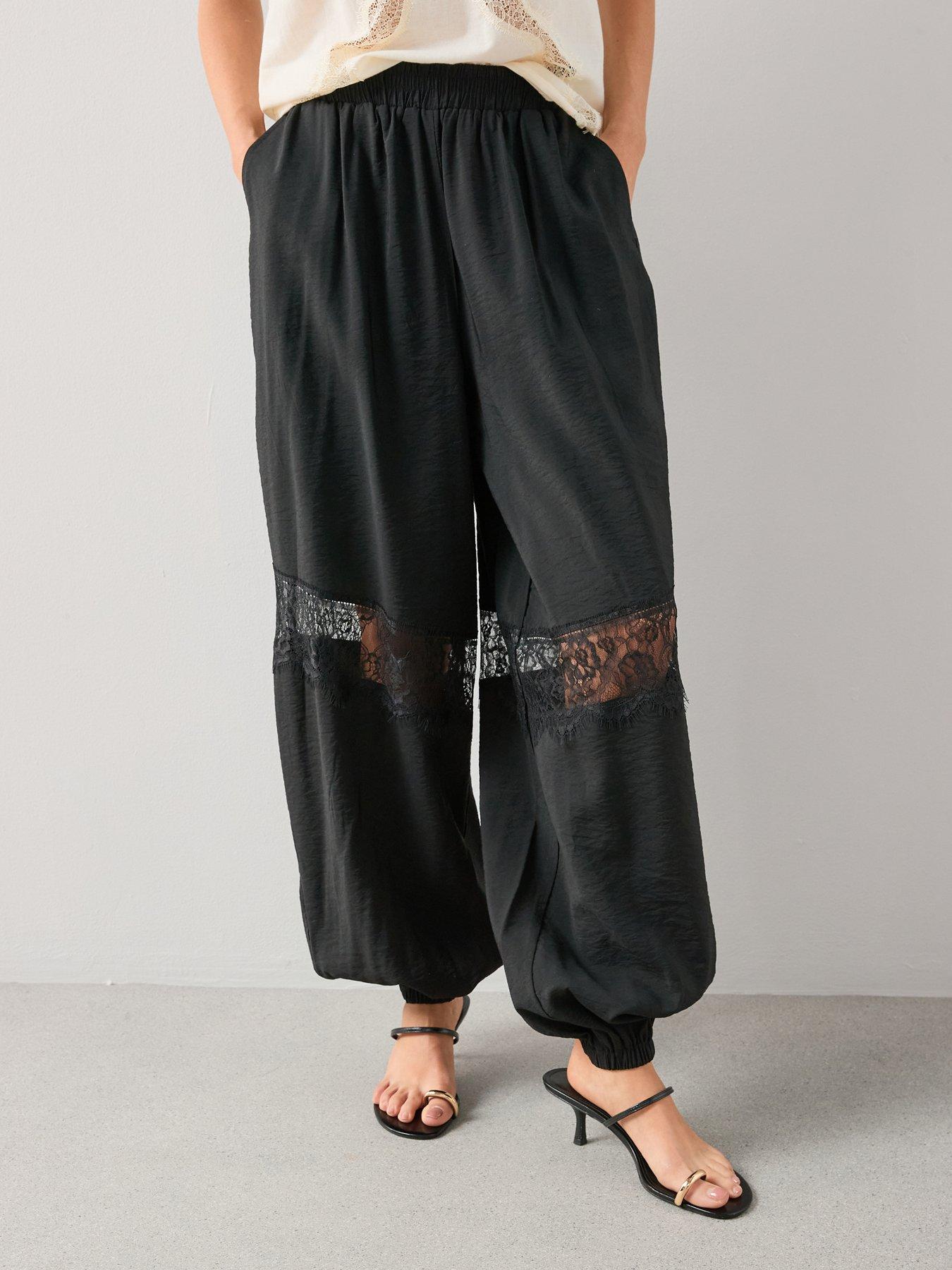 the-very-collection-lace-insert-oversized-balloon-trousersfront