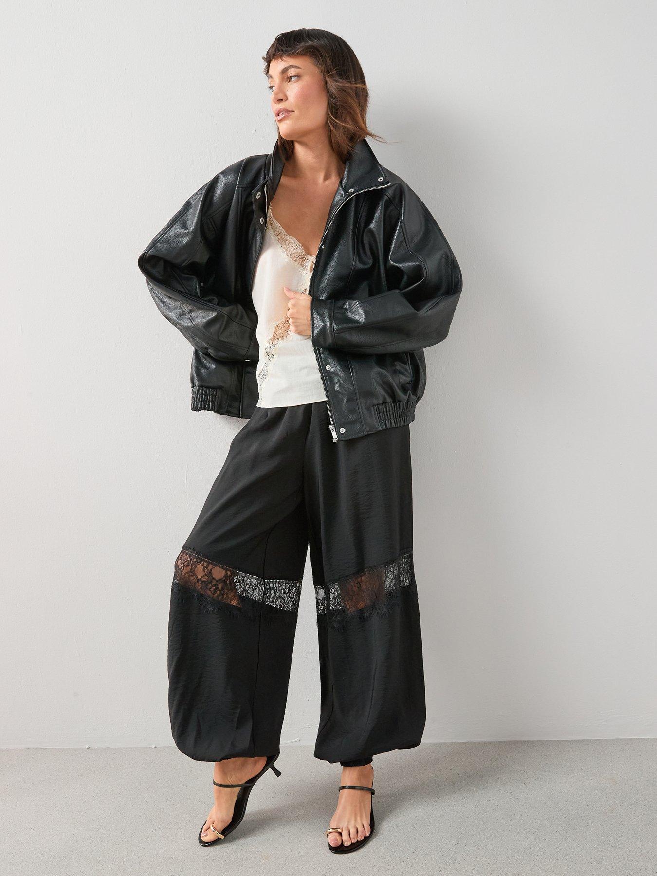 The Very Collection Lace Insert Oversized Balloon Trousers