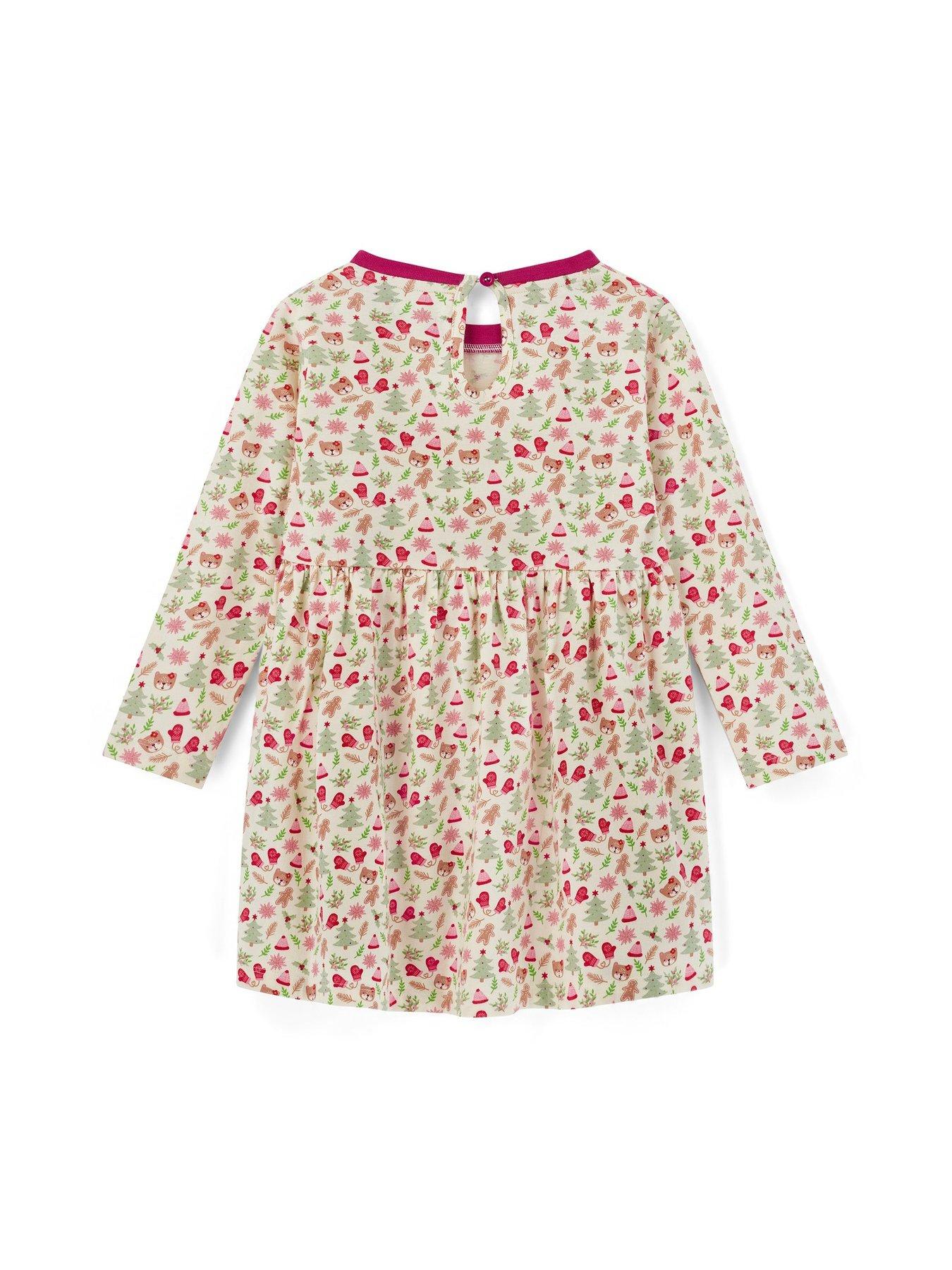 lilly-sid-girls-multicoloured-gingerbread-print-dress-and-legging-set-multidetail