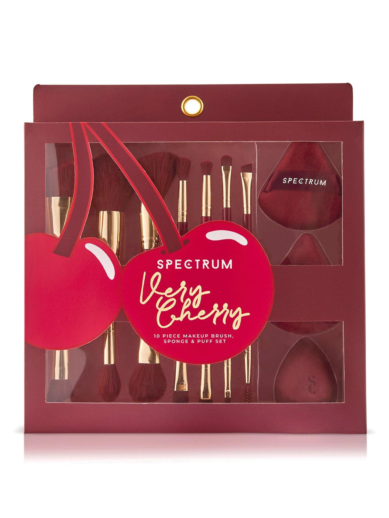 Image 1 of 3 of Spectrum Very Cherry 10 Piece Makeup Brush, Sponge &amp; Puff Set