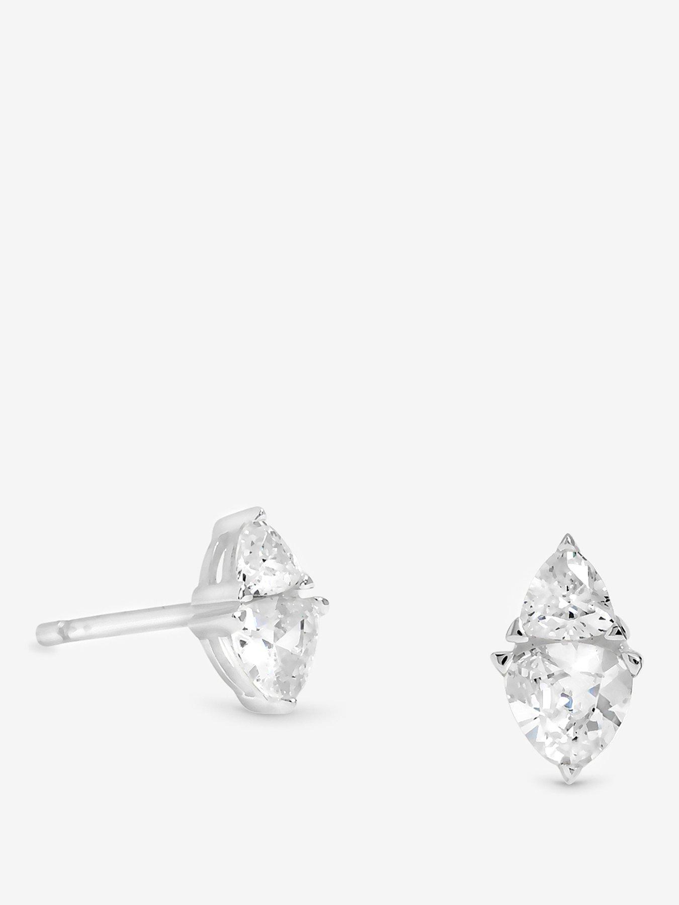 Simply Silver Simply Silver Sterling Silver 925 Cubic Zirconia Stud Earrings
