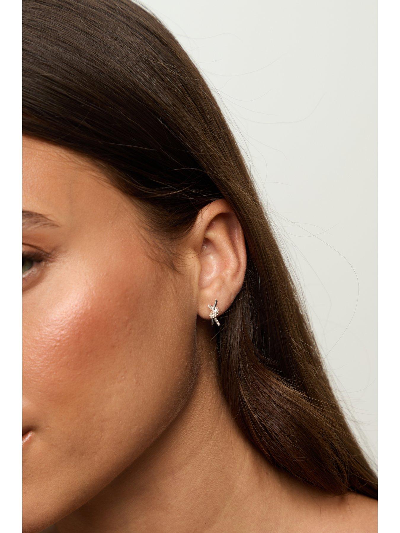 simply-silver-simply-silver-sterling-silver-925-polished-and-pave-love-knot-stud-earringsstillFront