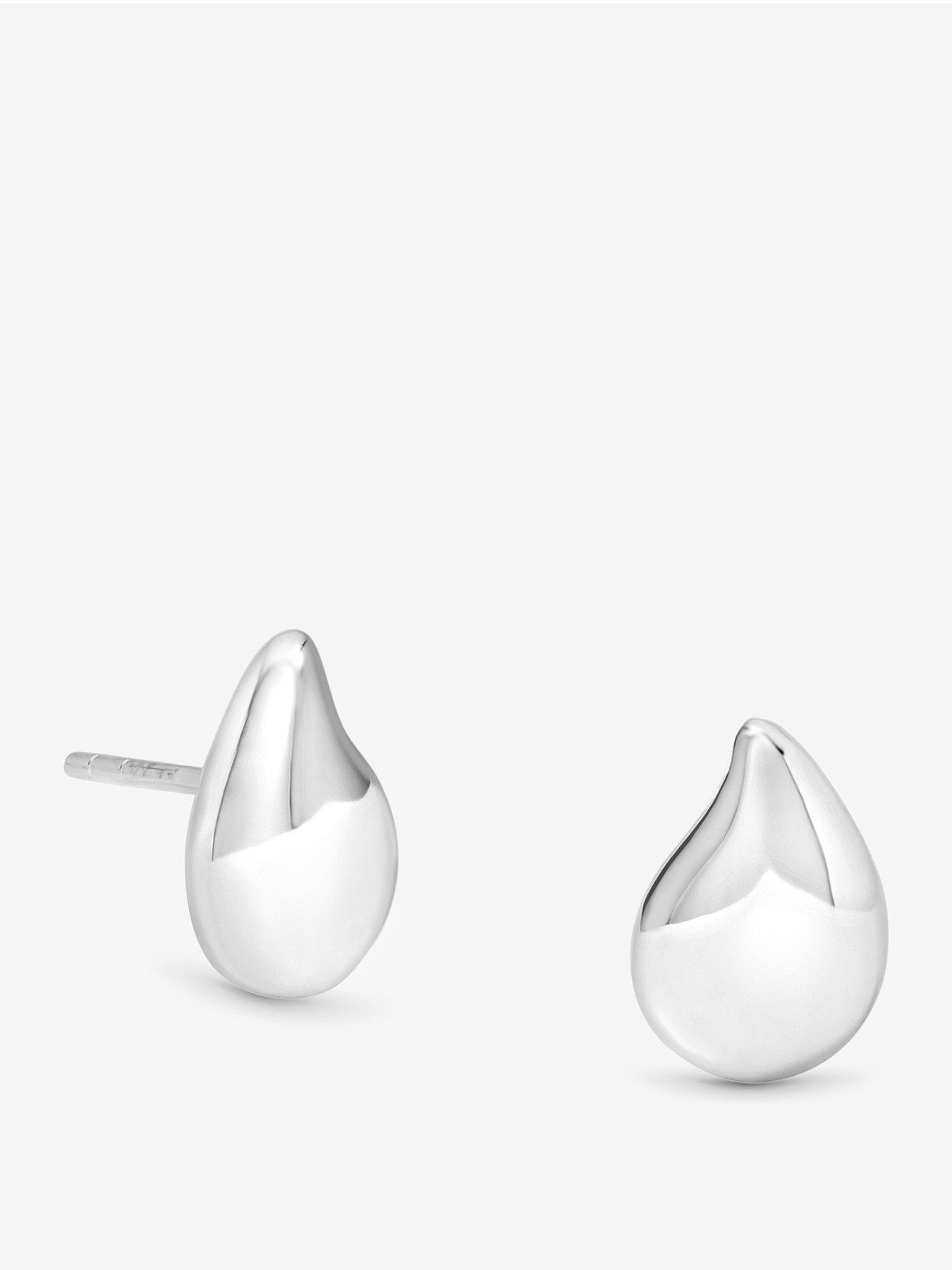 Simply Silver Simply Silver Sterling Silver 925 Polished Nugget Stud Earrings