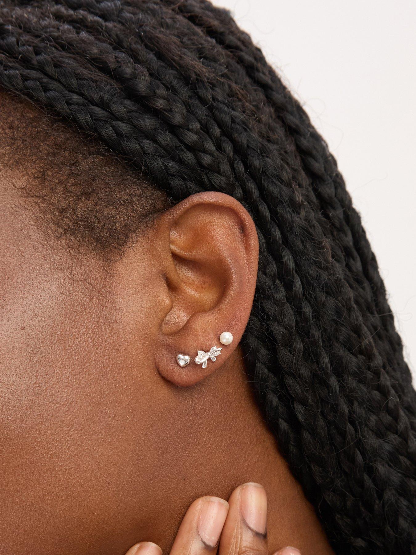 simply-silver-simply-silver-sterling-silver-925-polished-and-pearl-bow-earrings-pack-of-3stillFront