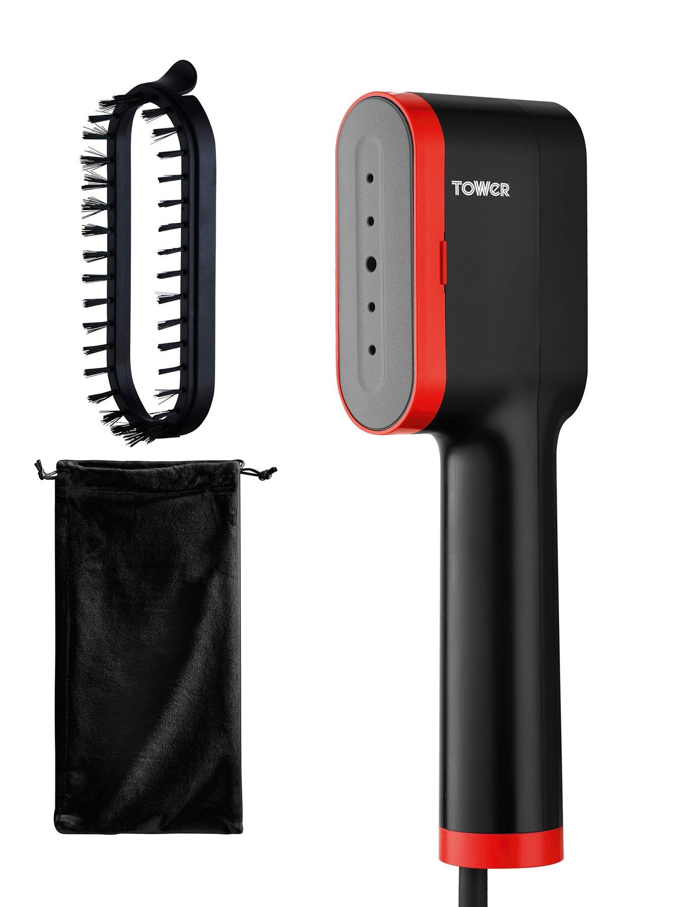 tower-t22038red-ceraglide-handheld-garment-steamer-black-red