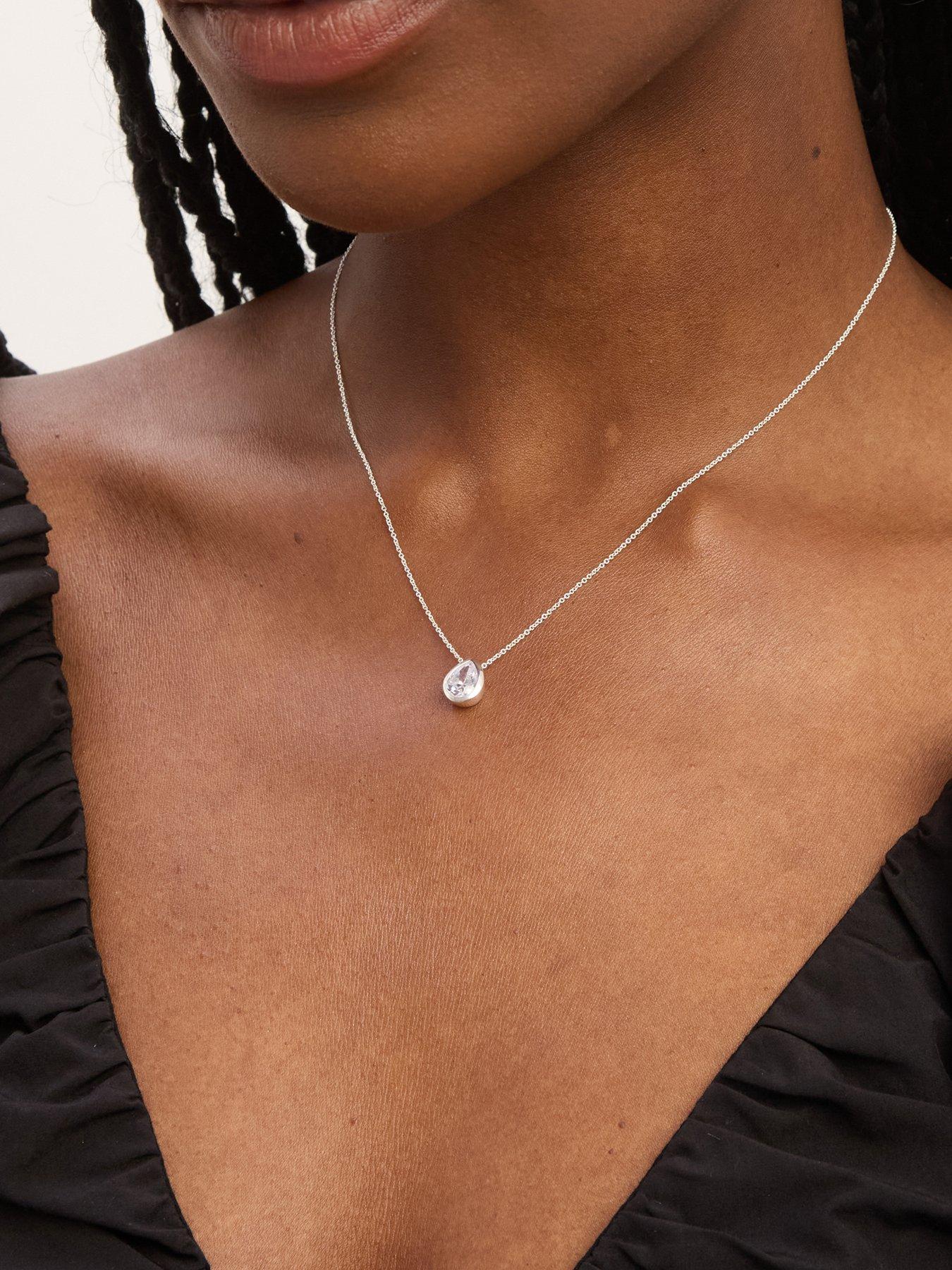 simply-silver-simply-silver-sterling-silver-925-cubic-zirconia-pear-pendantstillFront