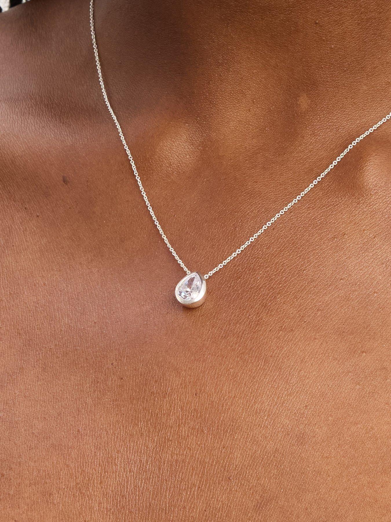 simply-silver-simply-silver-sterling-silver-925-cubic-zirconia-pear-pendantoutfit