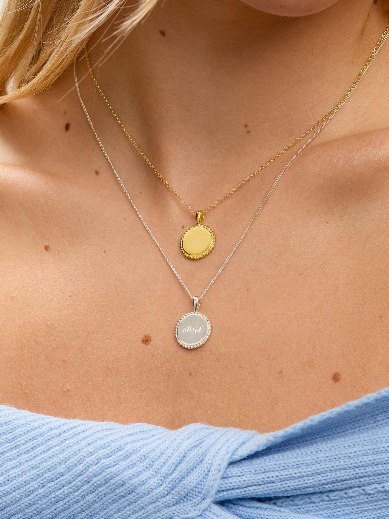 Image 2 of 3 of Simply Silver Simply Silver Sterling Silver 925 Polished Beaded Edge Round Pendant